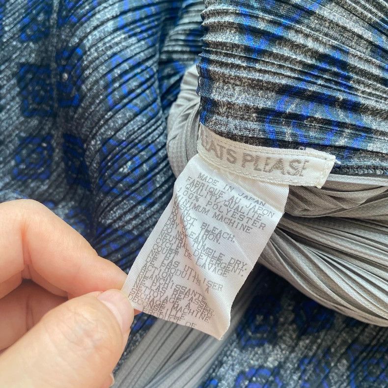 Issey Miyake Issey Miyake size:3 Retro navy blue diamond-patterned plea Size L / US 10 / IT 46 - 5 Thumbnail