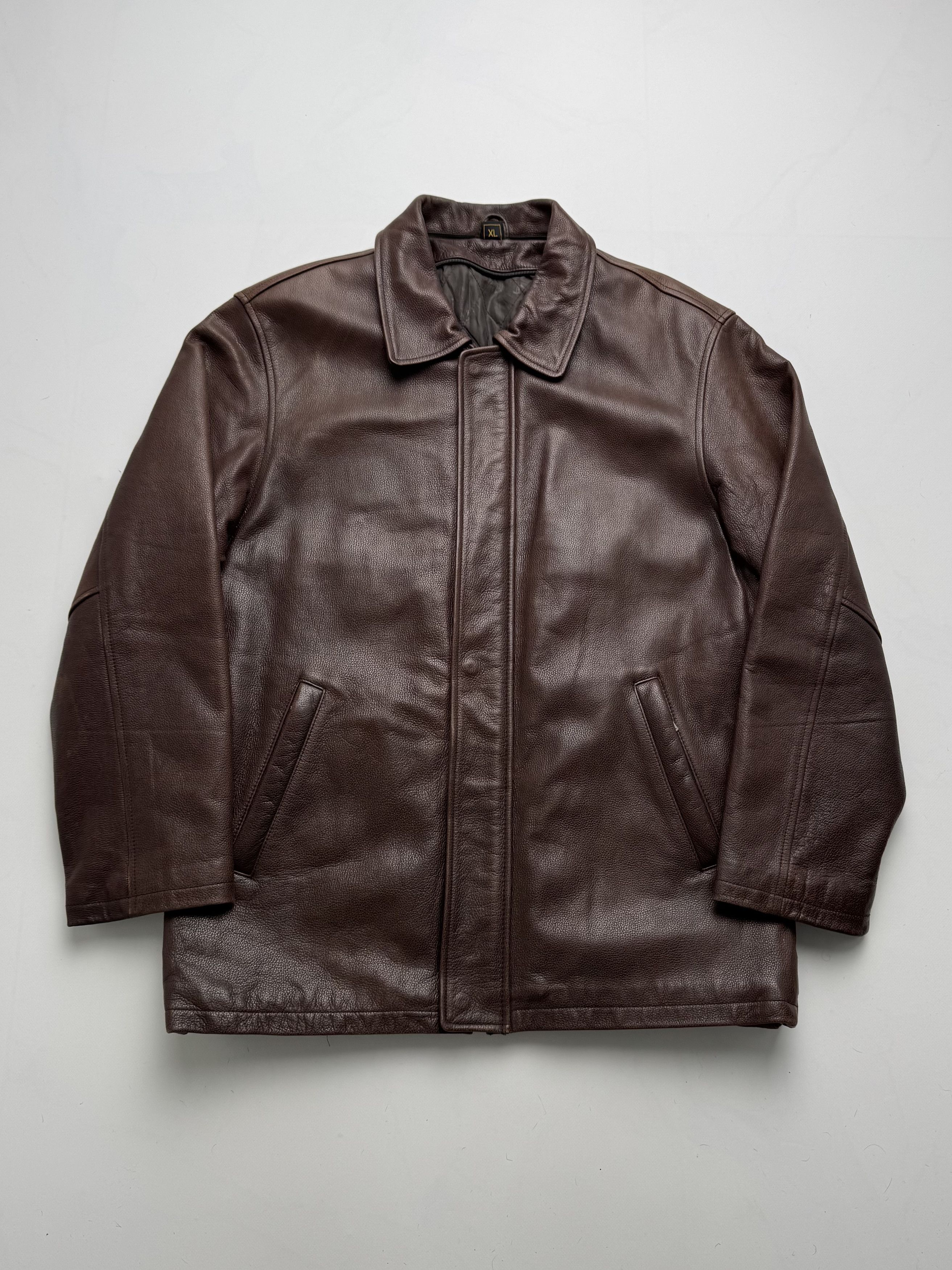 Vintage Vintage Heavy Leather Coat B8(V408)E2 Size US XL / EU 56 / 4 - 1 Thumbnail