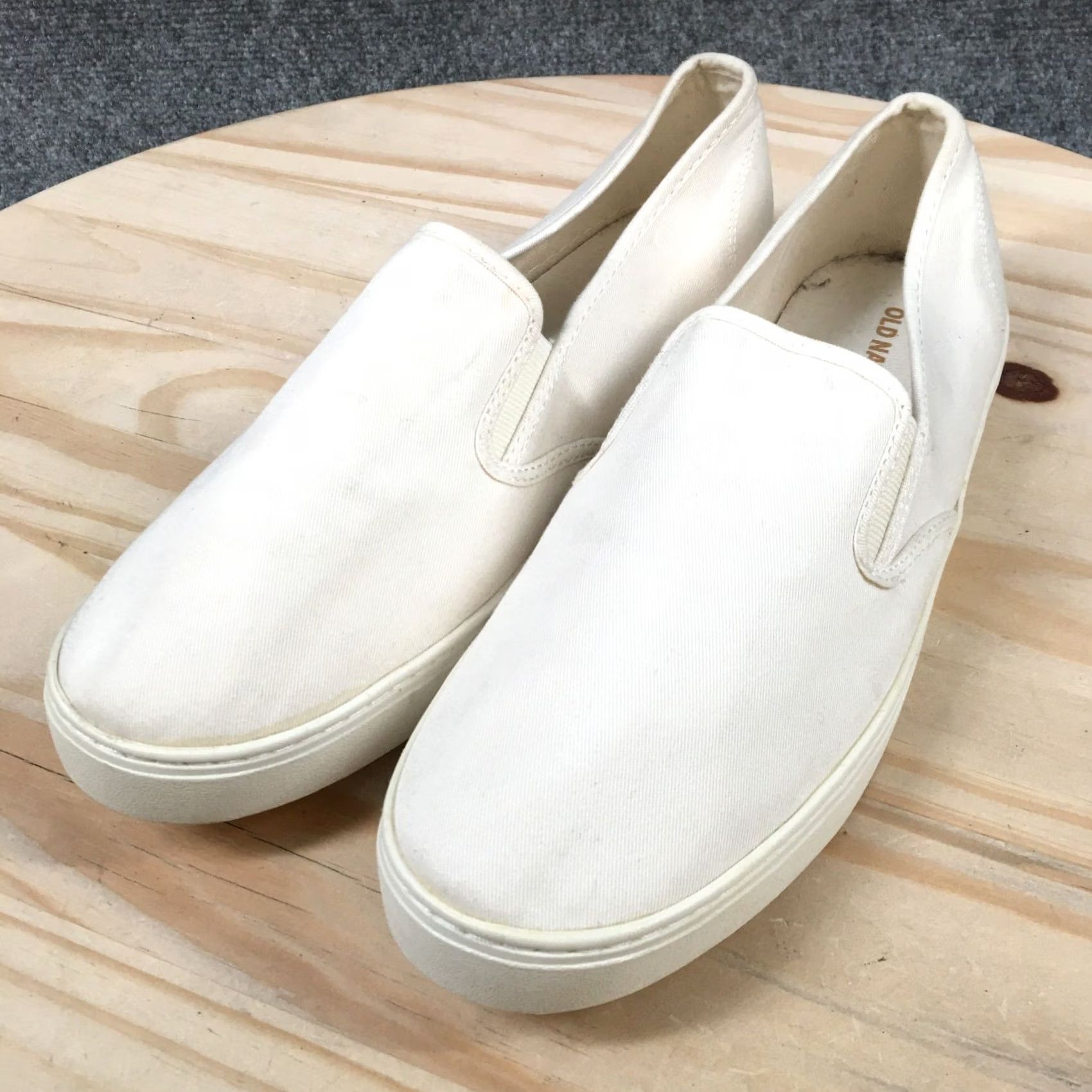 Old Navy Old Navy White Loafer Womens 10 Casual Slip On Canvas Shoes Size US 10 / IT 40 - 5 Thumbnail