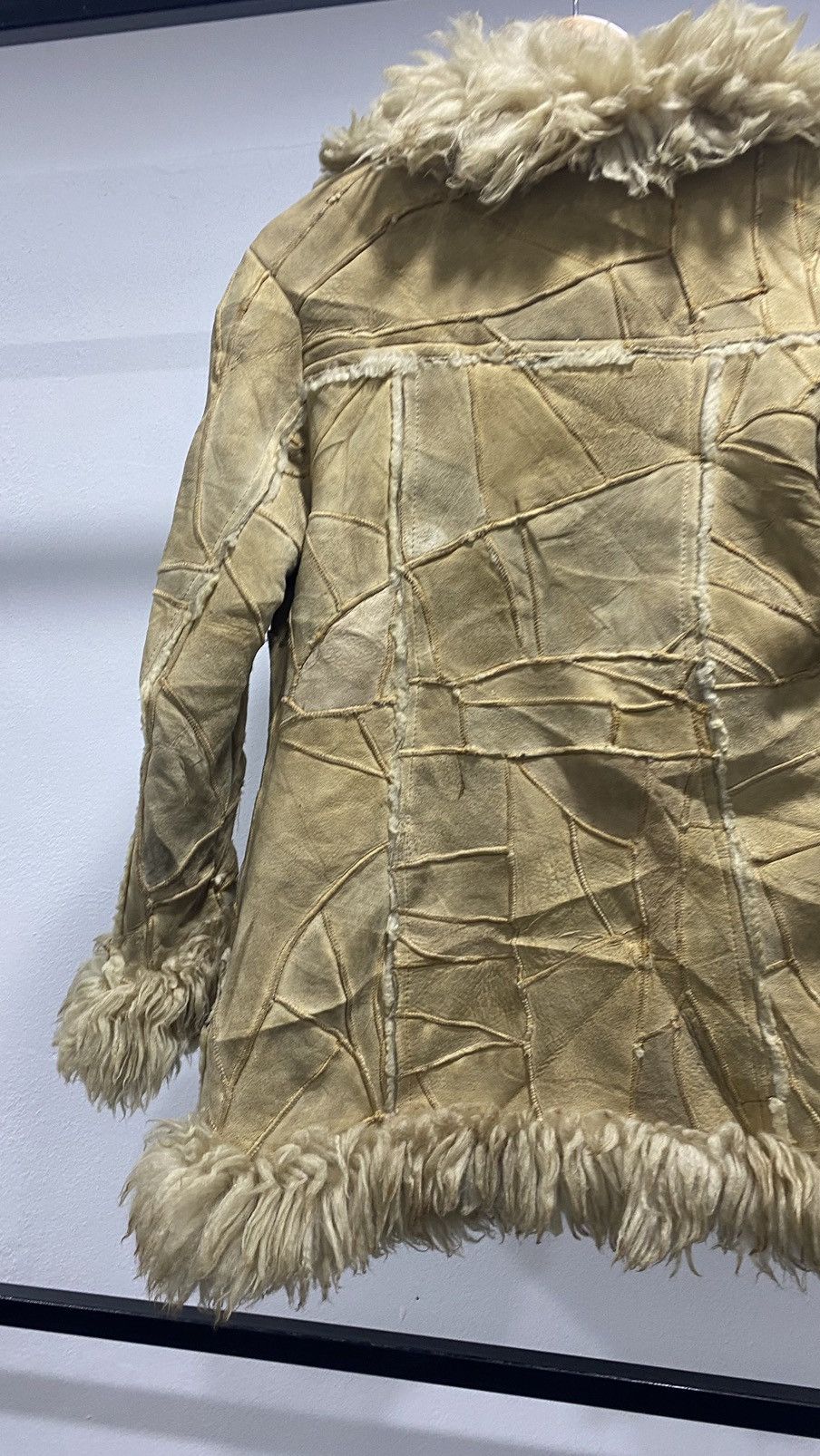 Vintage Grunge Suede Shaggy Winter Jacket
