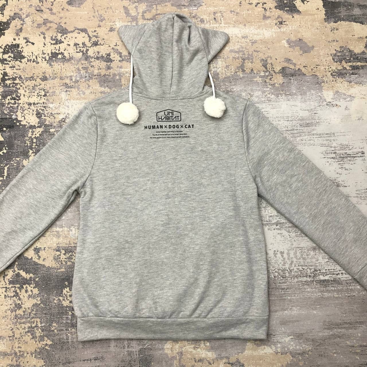 Japanese Brand Y278 UNIHABITAT HUMANxDOGxCAT LIVE TOGETHER HOODIE Size M / US 6-8 / IT 42-44 - 2 Thumbnail