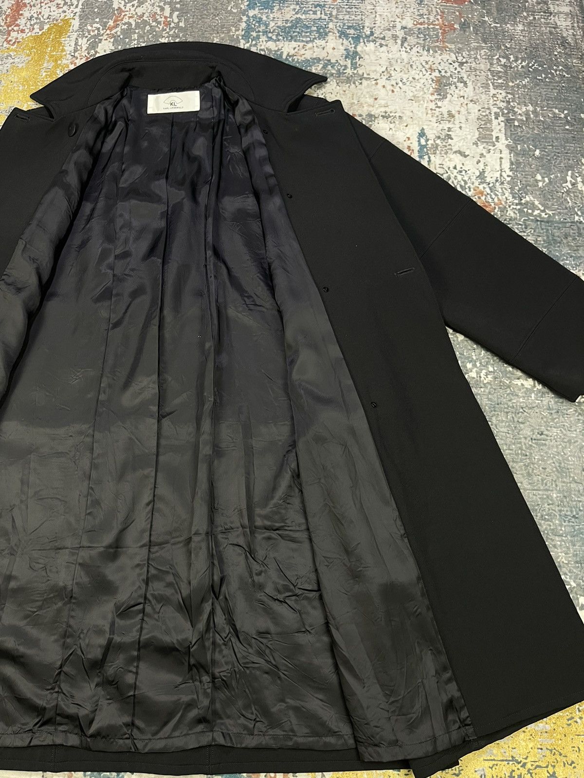 Karl Lagerfeld Karl Lagerfield Assymetrical Breast Bonded Long Coats Size S / US 4 / IT 40 - 10 Thumbnail