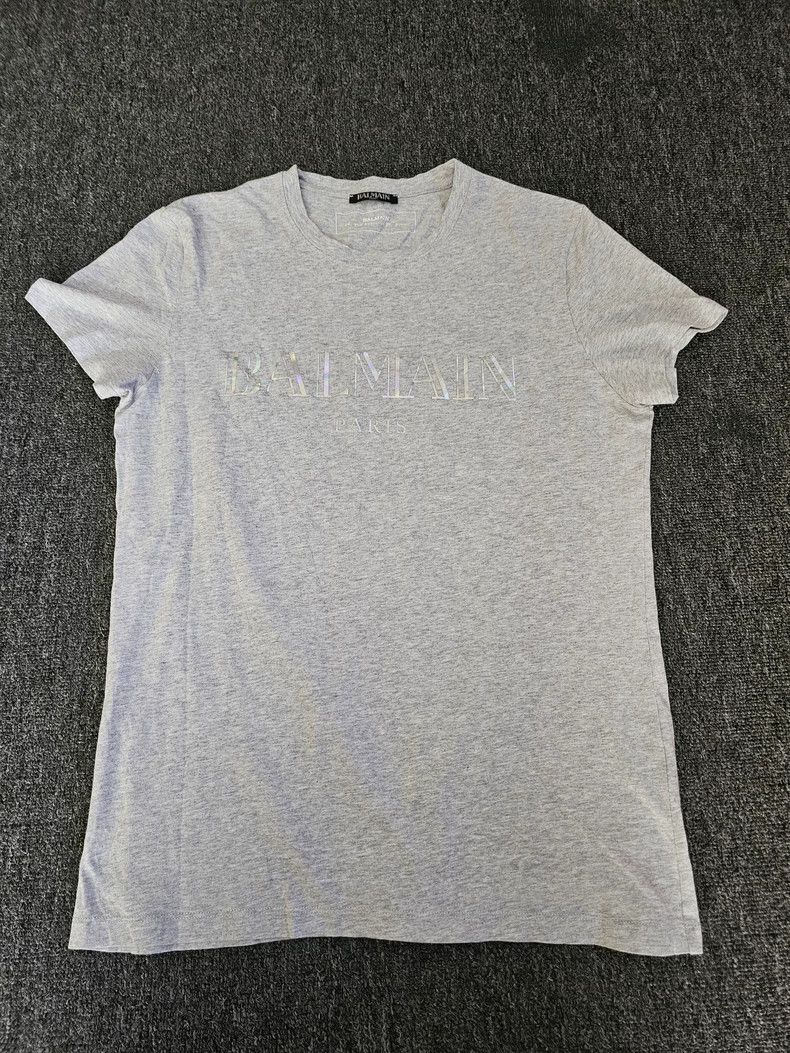 Balmain Balmain Men's Short Sleeve Logo T-shirt-yf Size US M / EU 48-50 / 2 - 1 Thumbnail