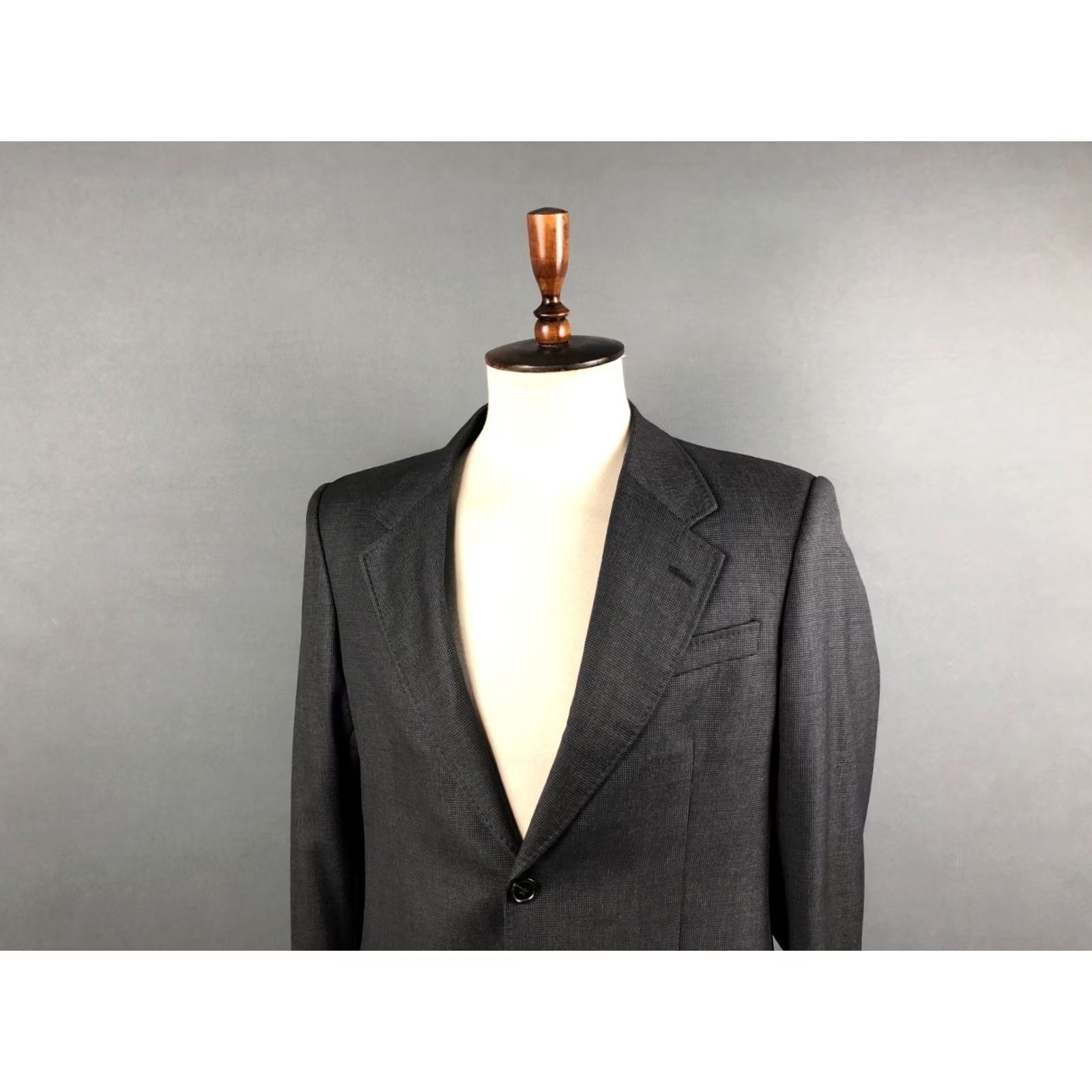 Emporio Armani Emporio Armani Blazer Men 54 Gray Wool/Silk Solid Button Single-Breasted Casual Vintage: No Size 54R - 4 Thumbnail