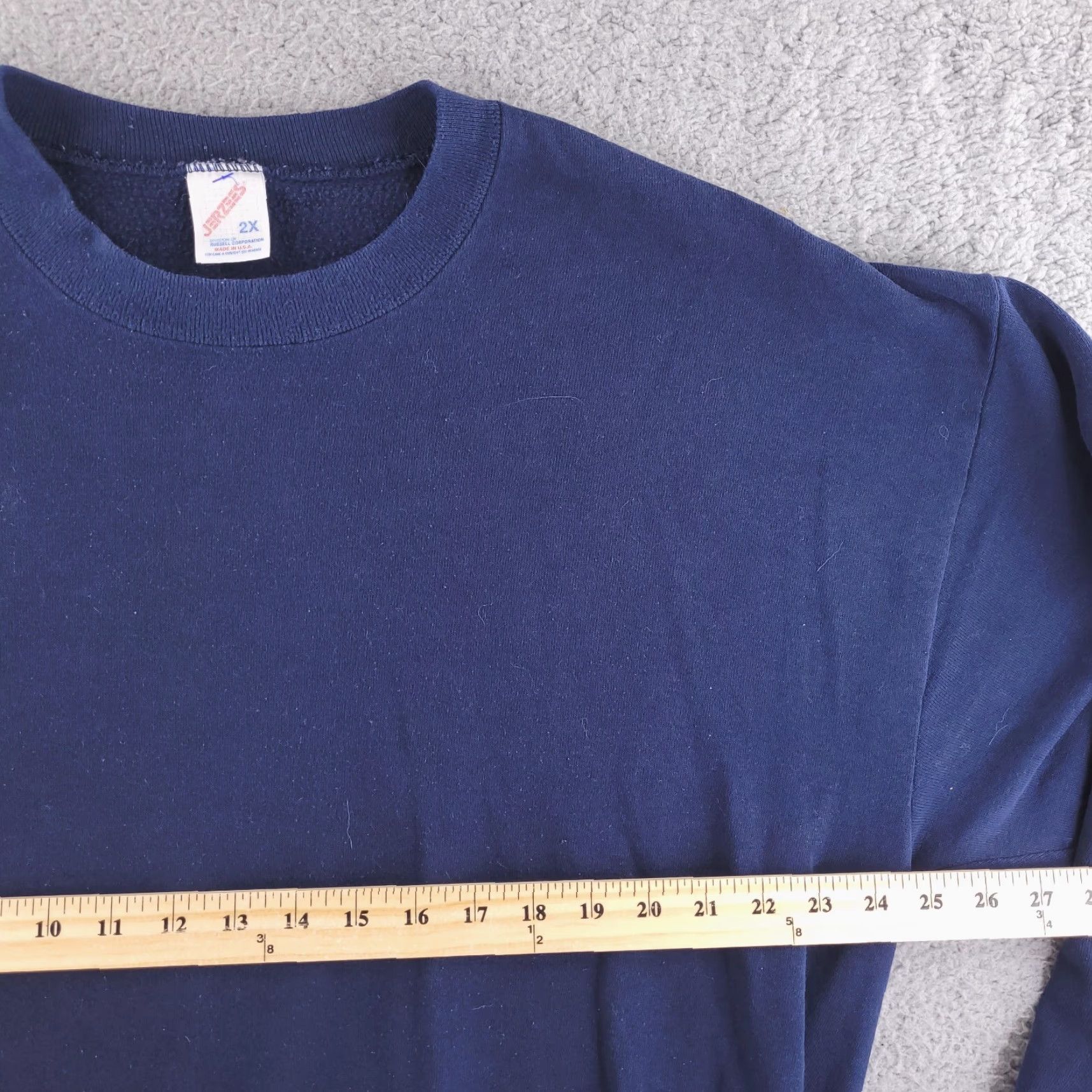 Jerzees VINTAGE Jerzees Sweatshirt Mens 2XL Blue Crewneck Made USA Blank Pullover USA Shirt Mens 2XL Blue Size US XXL / EU 58 / 5 - 6 Thumbnail