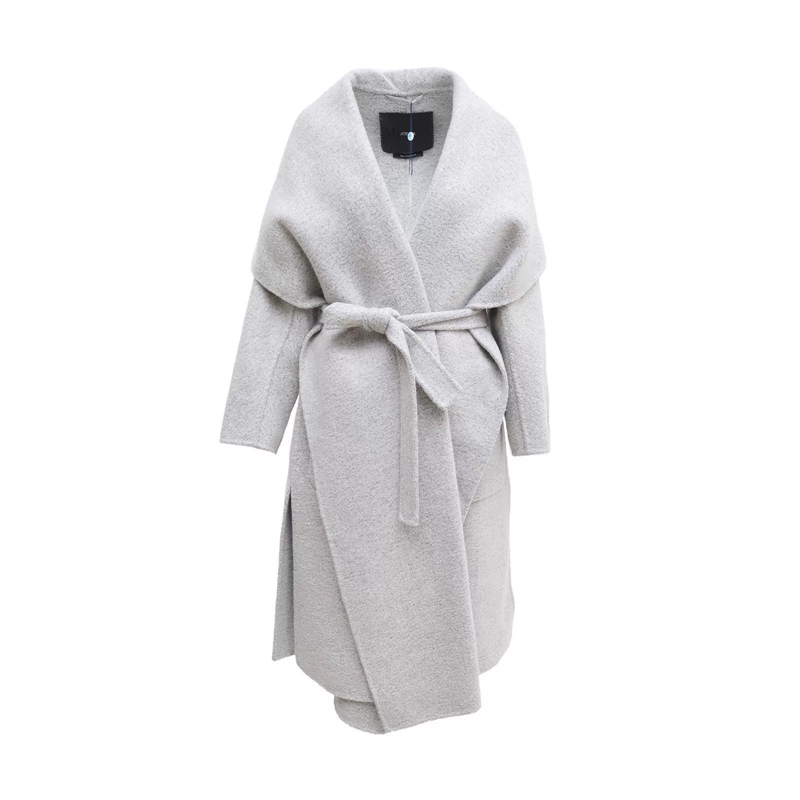 Max Mara MaxMara Atelier Grey Cashmere Coat Size US XXS / EU 40 - 1 Thumbnail