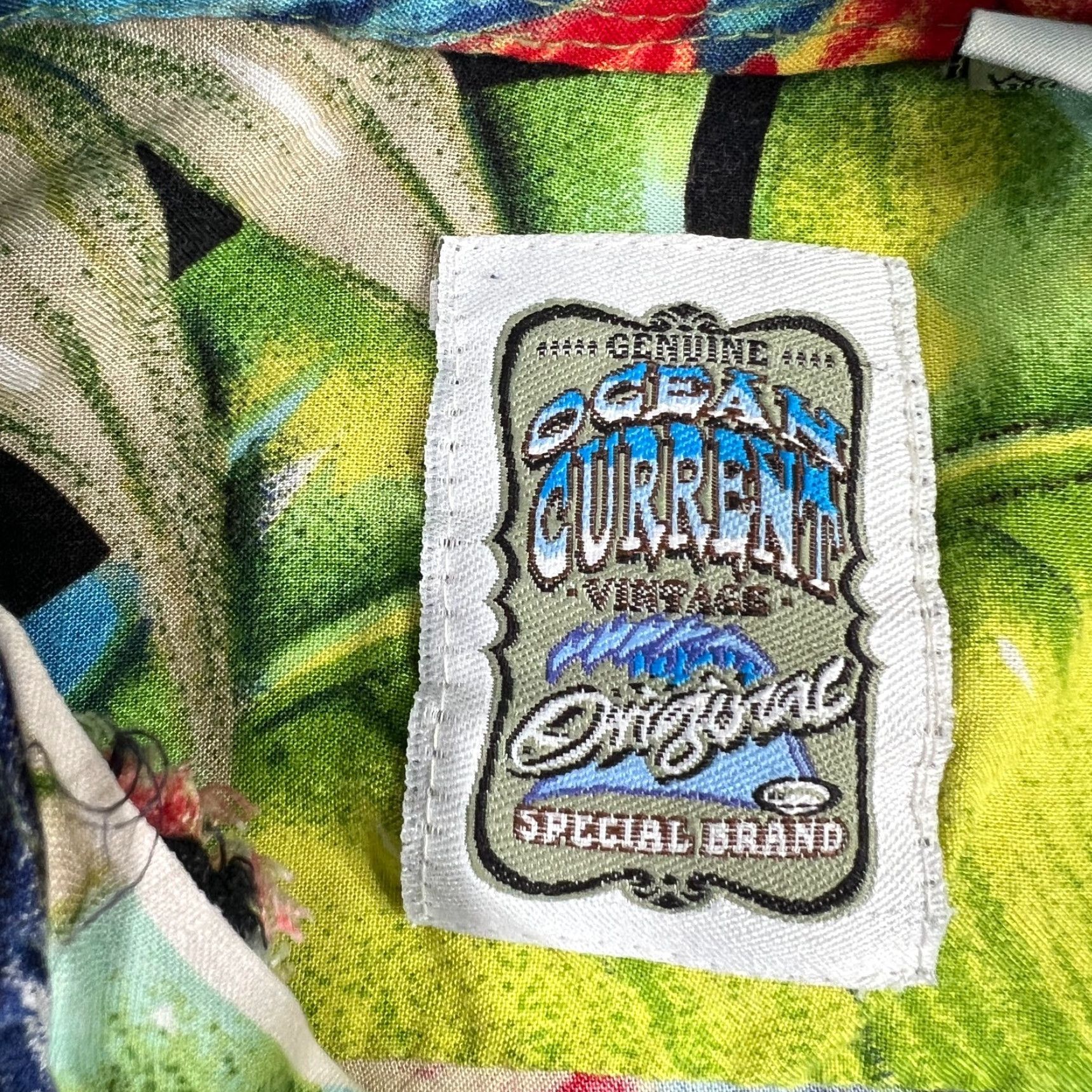 Vintage VINTAGE Ocean Current Hawaiian Shirt Men XL Green Floral Rayon 90s Casual Button-Up Size US XL / EU 56 / 4 - 3 Thumbnail