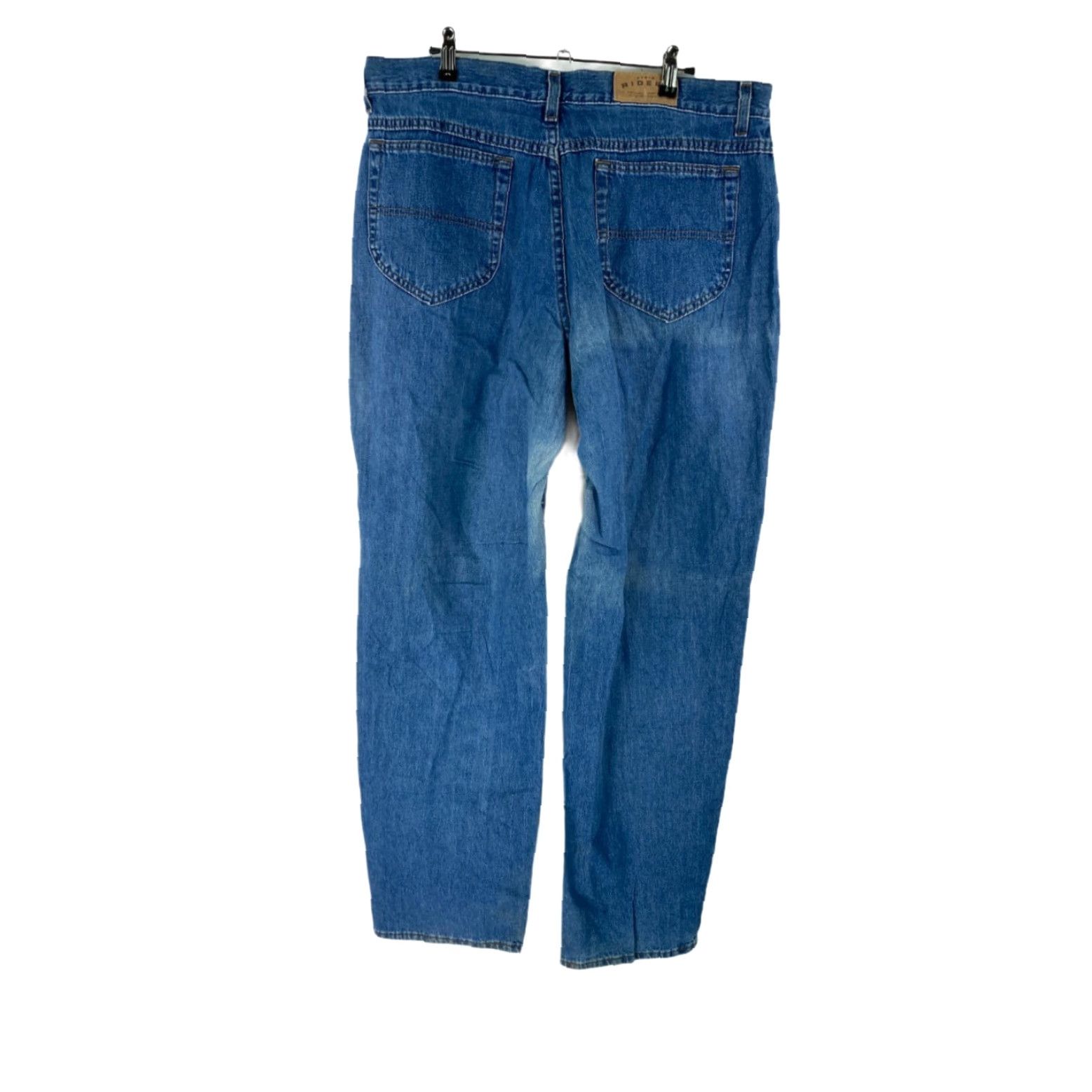 Lee Lee Riders Women's High Rise Stretch Straight Leg Jeans Blue 18 Long 32" 90s Size 40" / US 18 - 2 Thumbnail