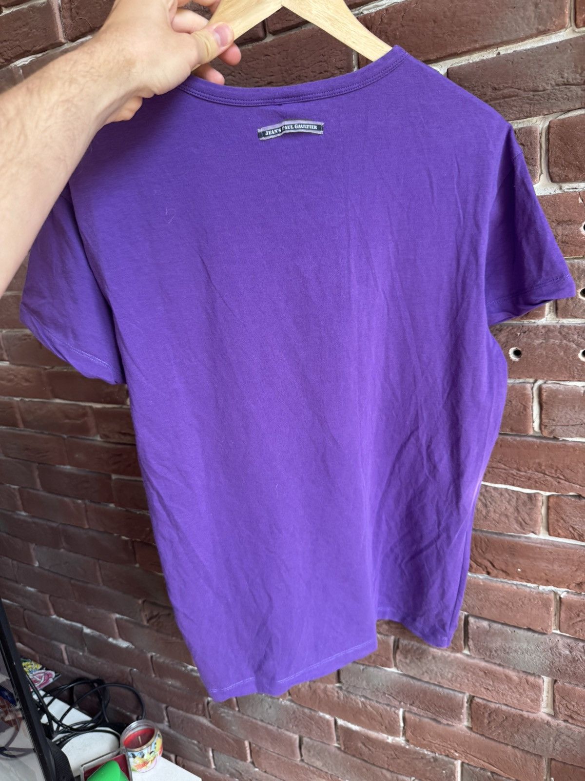 Jean Paul Gaultier VINTAGE JEAN PAUL GAULTIER Cracked LOGO T-SHIRT TEE Purple Size XL / US 12-14 / IT 48-50 - 8 Thumbnail
