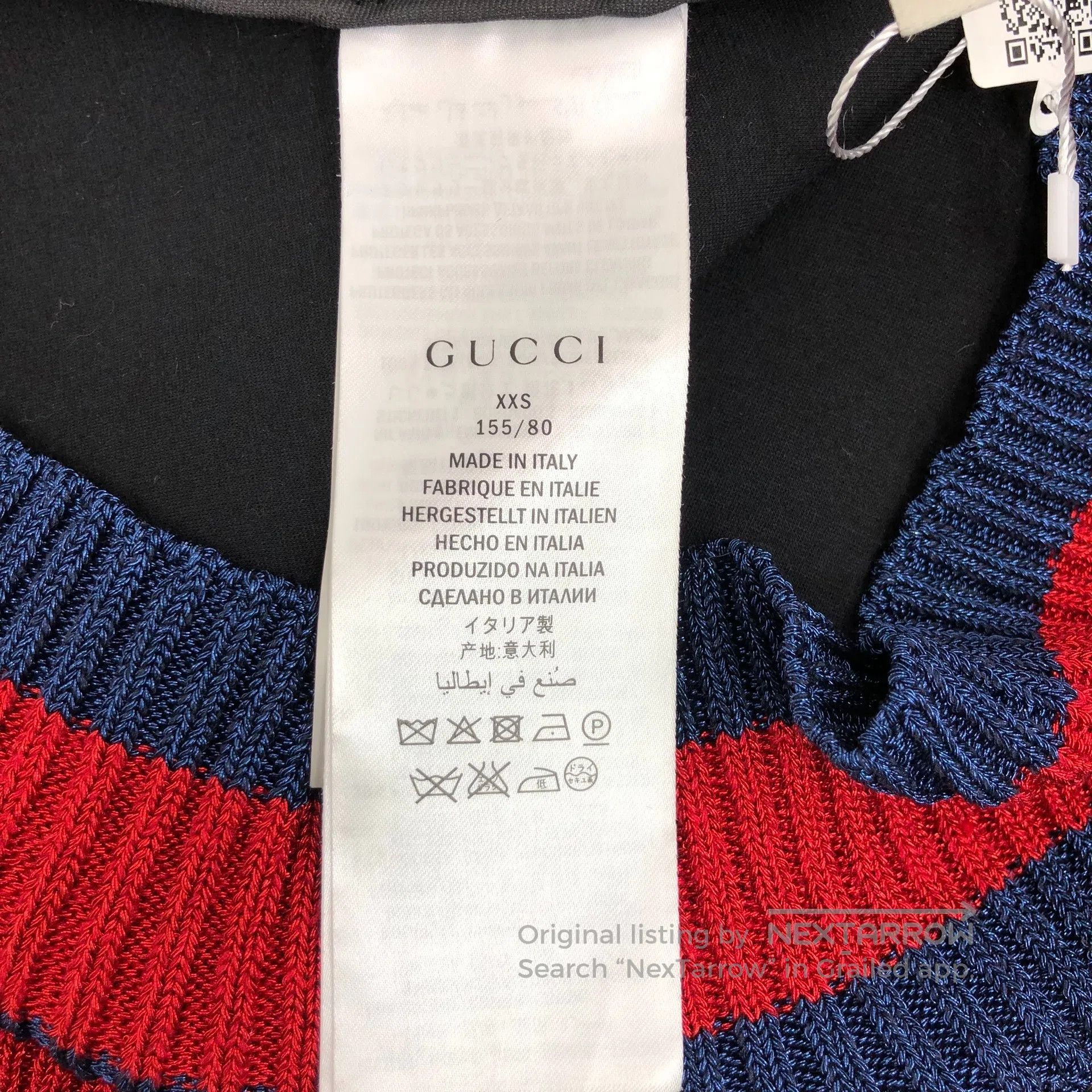 Gucci Guicci Black one-arrow-through-heart diamond-studded print Size US XXS / EU 40 - 8 Thumbnail