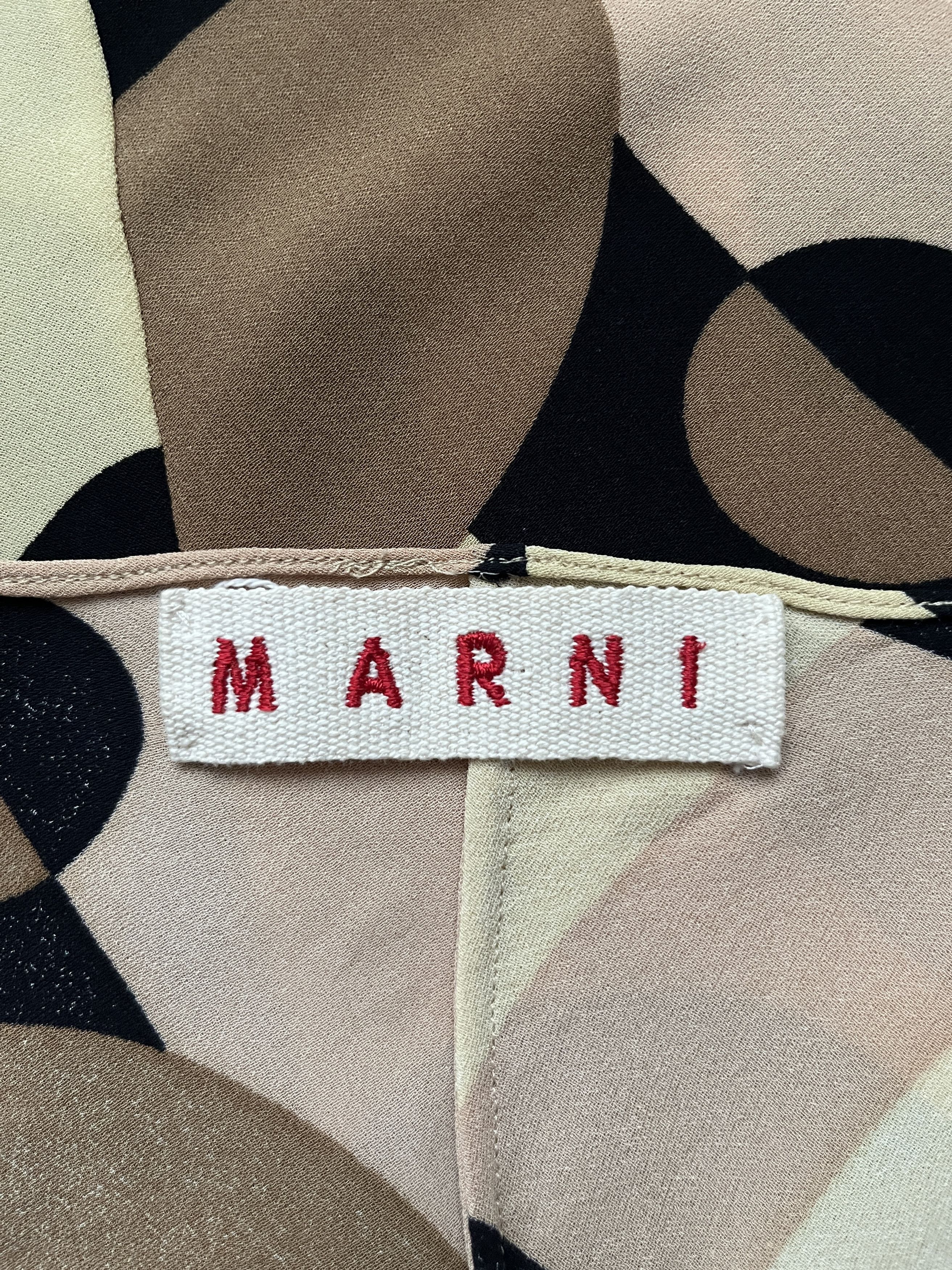 Marni ⚡️QUICK SALE⚡️Marni Geometrical Patterned Silk Blouse Size M / US 6-8 / IT 42-44 - 3 Thumbnail