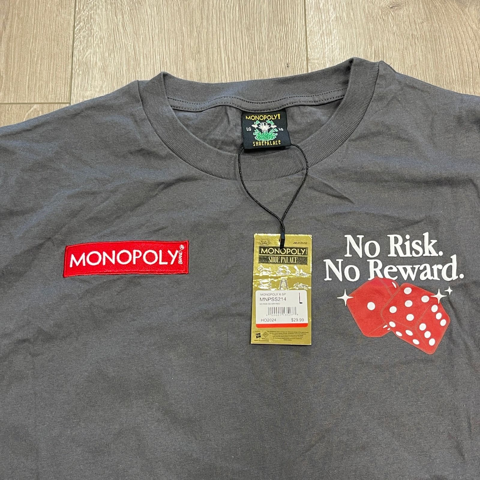 Shoe Palace New Monopoly Shoe Palace No Risk No Reward Tee T shirt Large Size US L / EU 52-54 / 3 - 3 Thumbnail