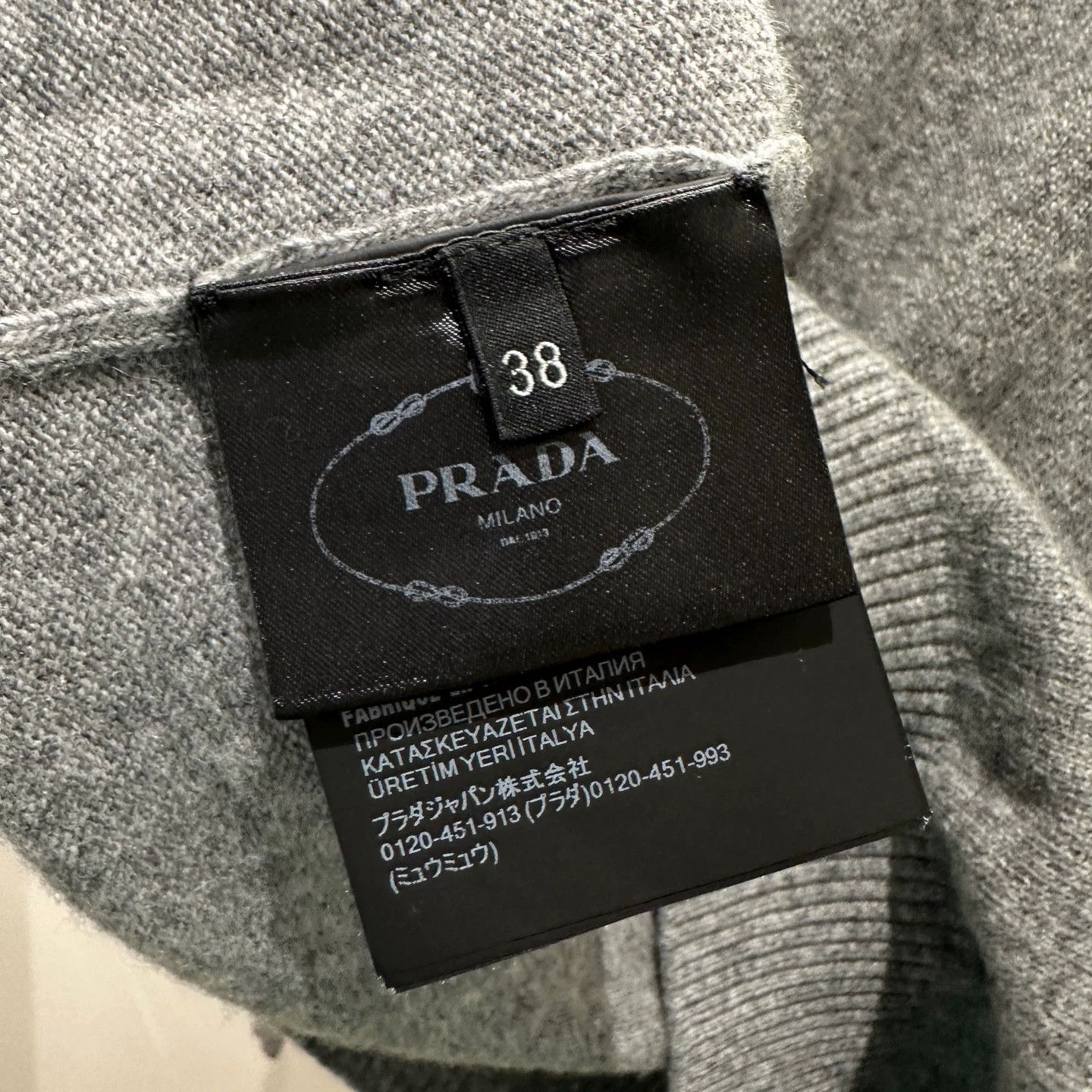 Prada Prada may546 Classic Slogan Knit Sweater Wool 38 Size XS / US 0-2 / IT 36-38 - 4 Thumbnail