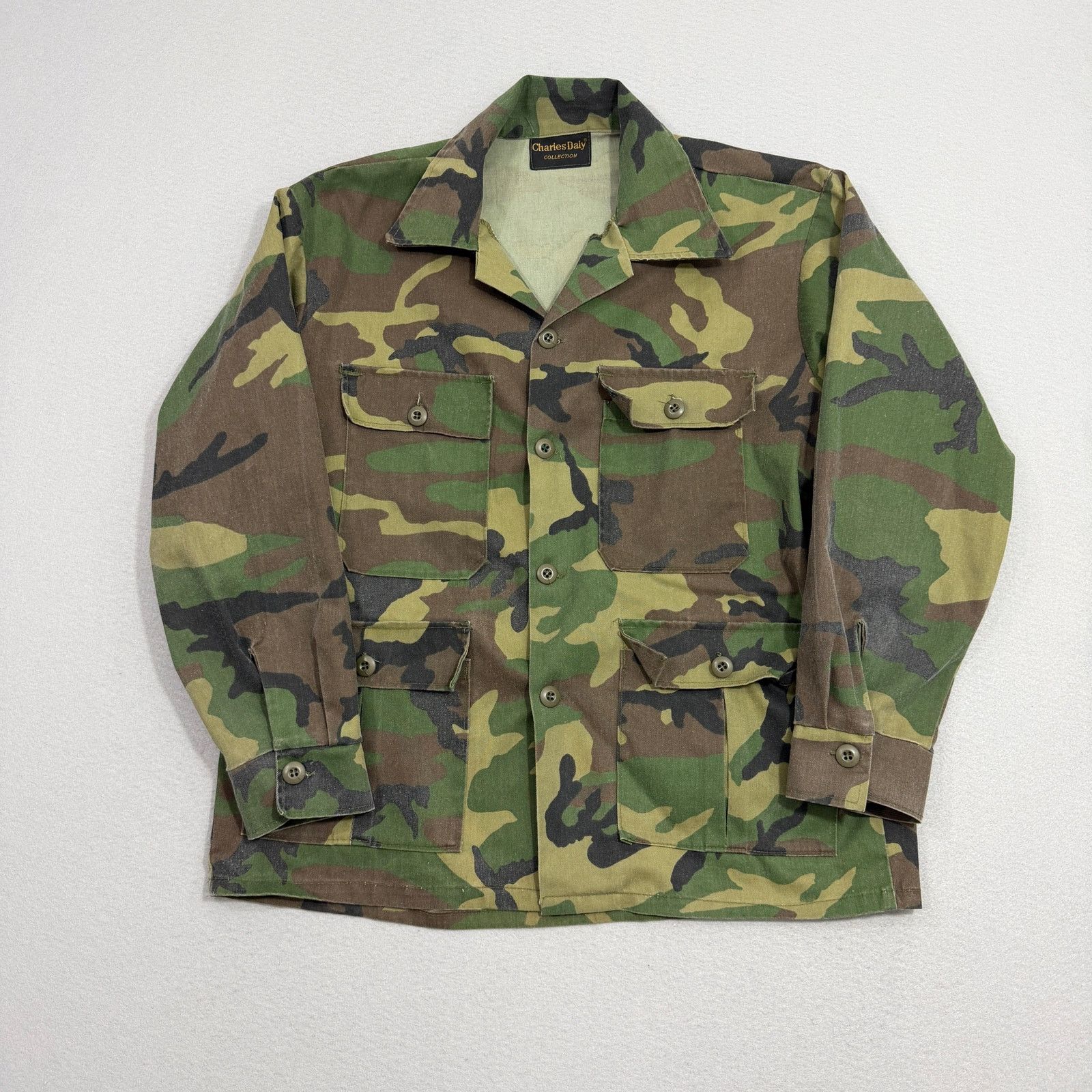 Vintage Vintage Charles Daly Camo Shirt Jacket Men's Extra Large Size US XL / EU 56 / 4 - 1 Thumbnail
