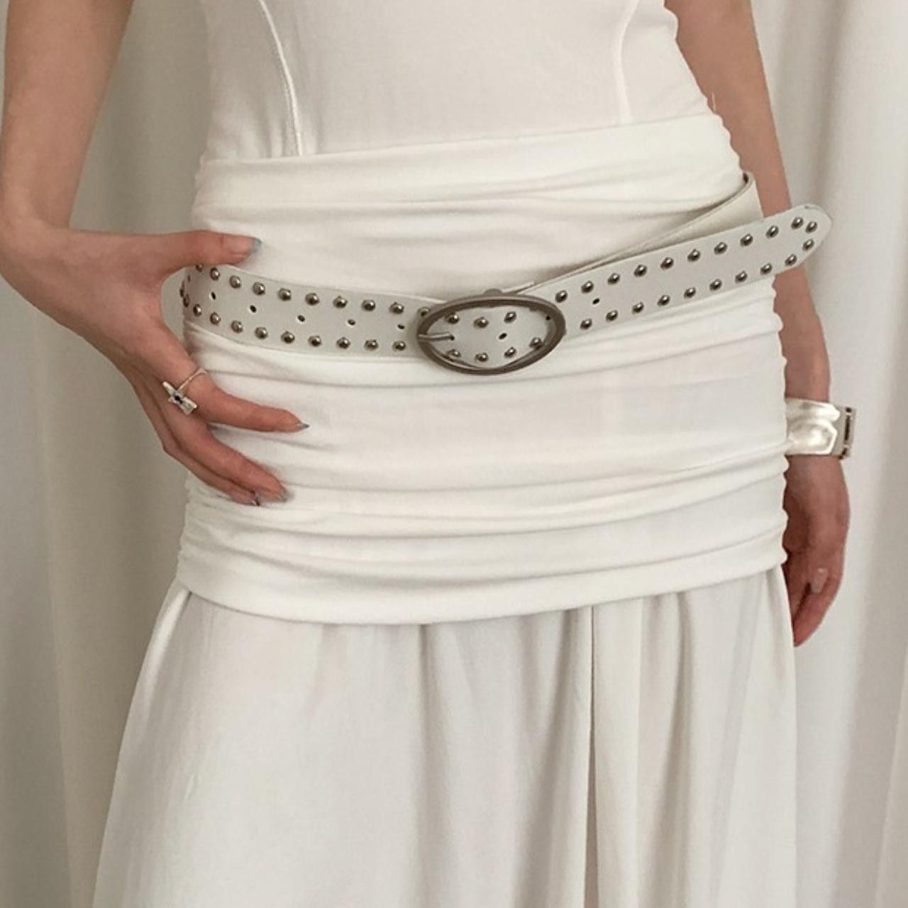 Japanese Brand Y2K Black Chunky Oversized Buckle Boho Belt Size ONE SIZE - 1 Thumbnail