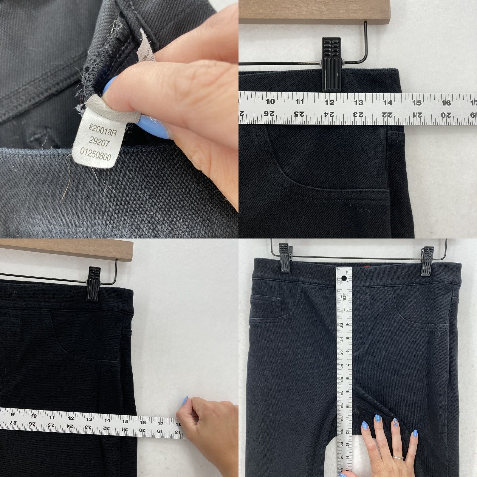 Spanx Spanx Ankle Leggings Womens Medium Black Pull On Stretch Denim Pants Size 32" / US 10 / IT 46 - 8 Thumbnail