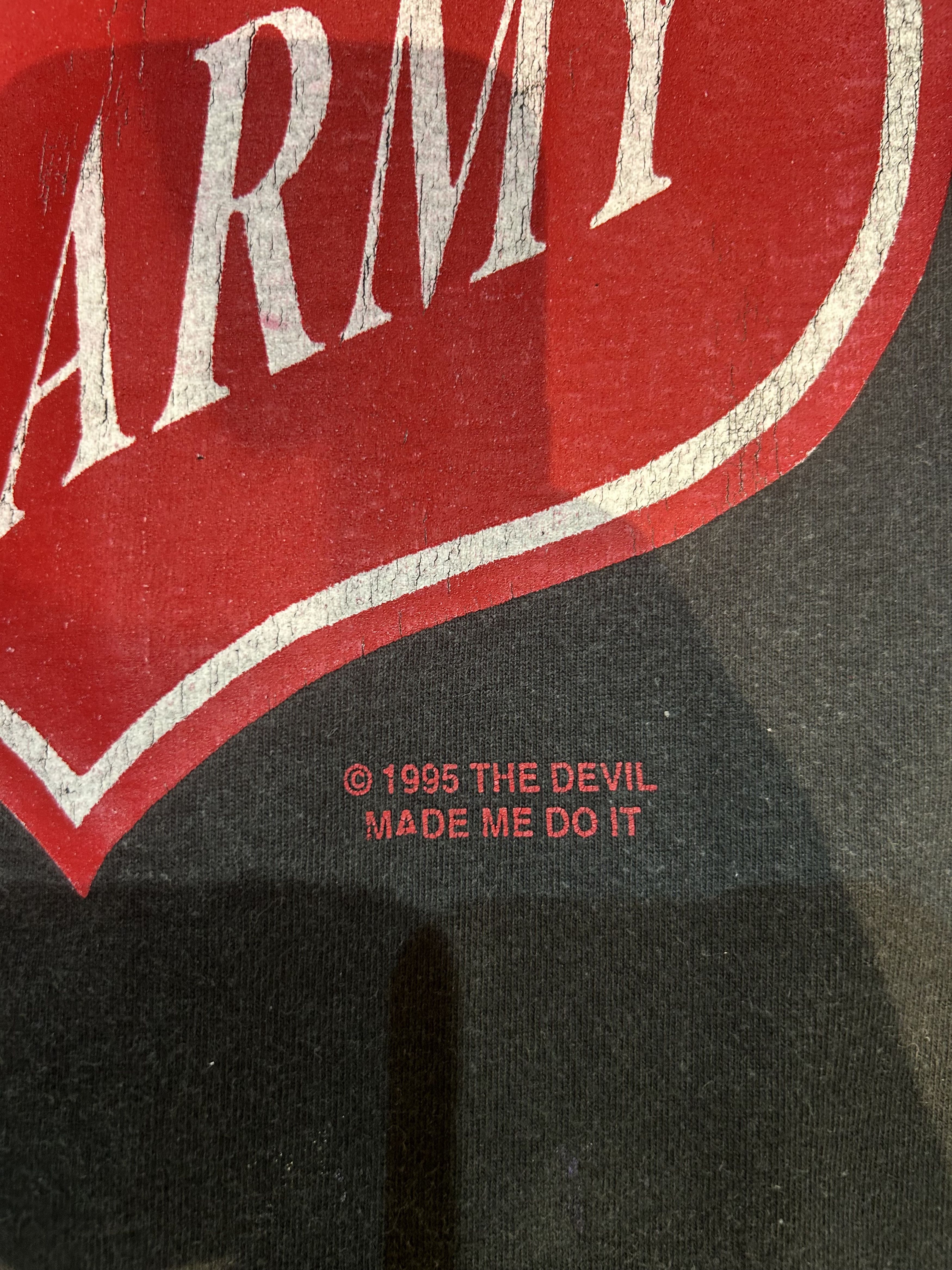 Vintage The rarest Marilyn Manson vintage shirt satanic army Size US XL / EU 56 / 4 - 3 Thumbnail