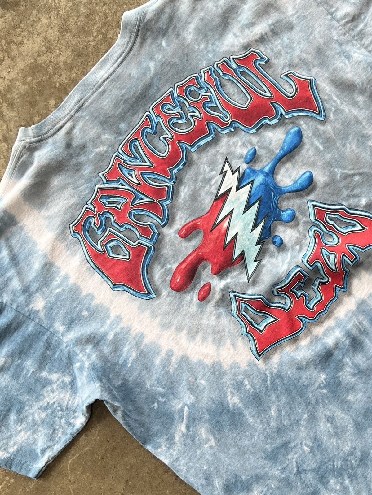 Band Tees Vintage 2000 Y2K Liquid Blue Grateful Dead Tie Dye Tee XL Size US XL / EU 56 / 4 - 5 Thumbnail