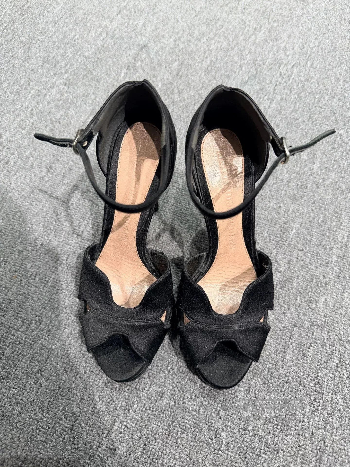 Japanese Brand Alexander McQueen Black Heel Sandals. Size US 5 / IT 35 - 6 Thumbnail