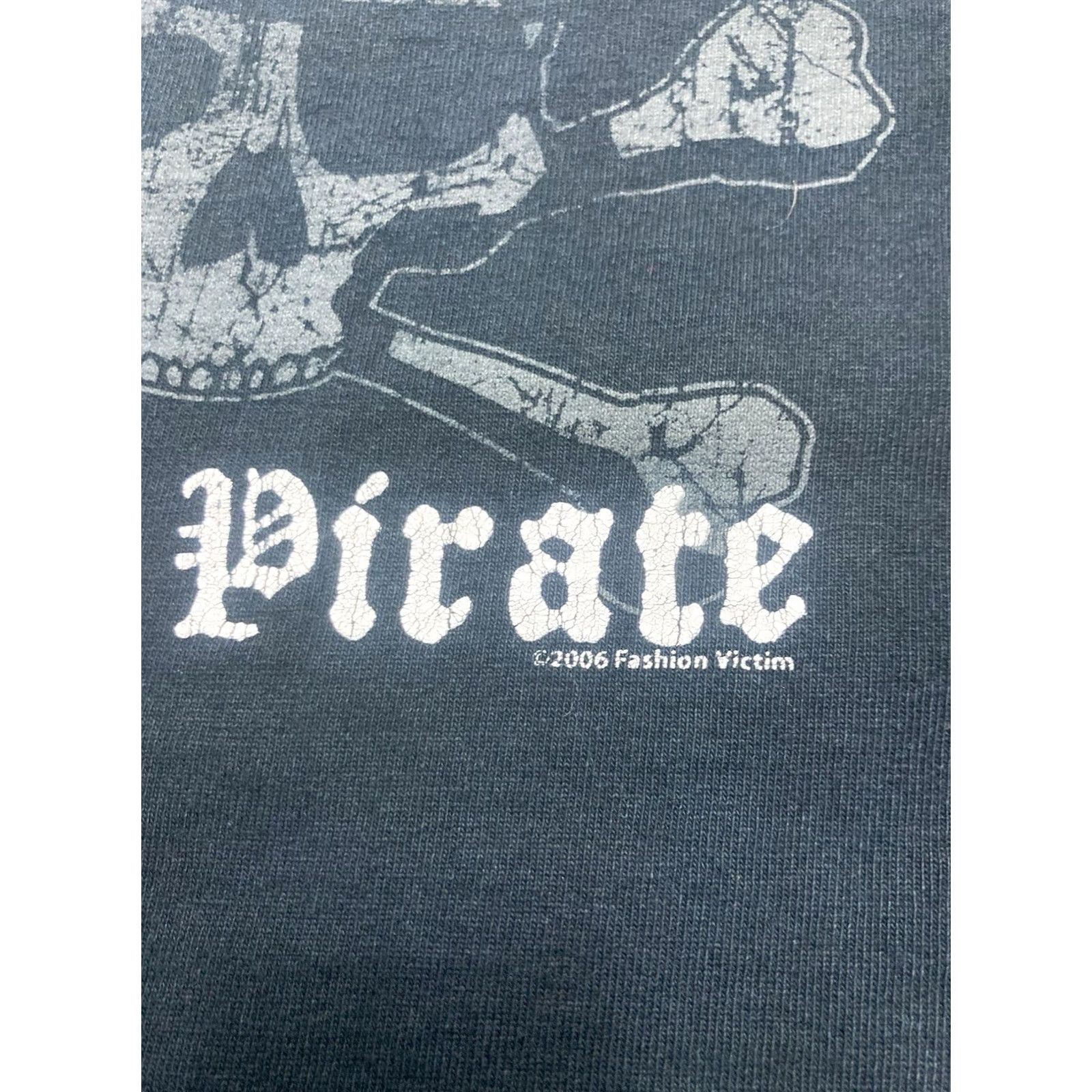 Vintage VINTAGE Fashion Victim T-Shirt Grunge Pirate Skull XL Black Mens Size US XL / EU 56 / 4 - 5 Thumbnail