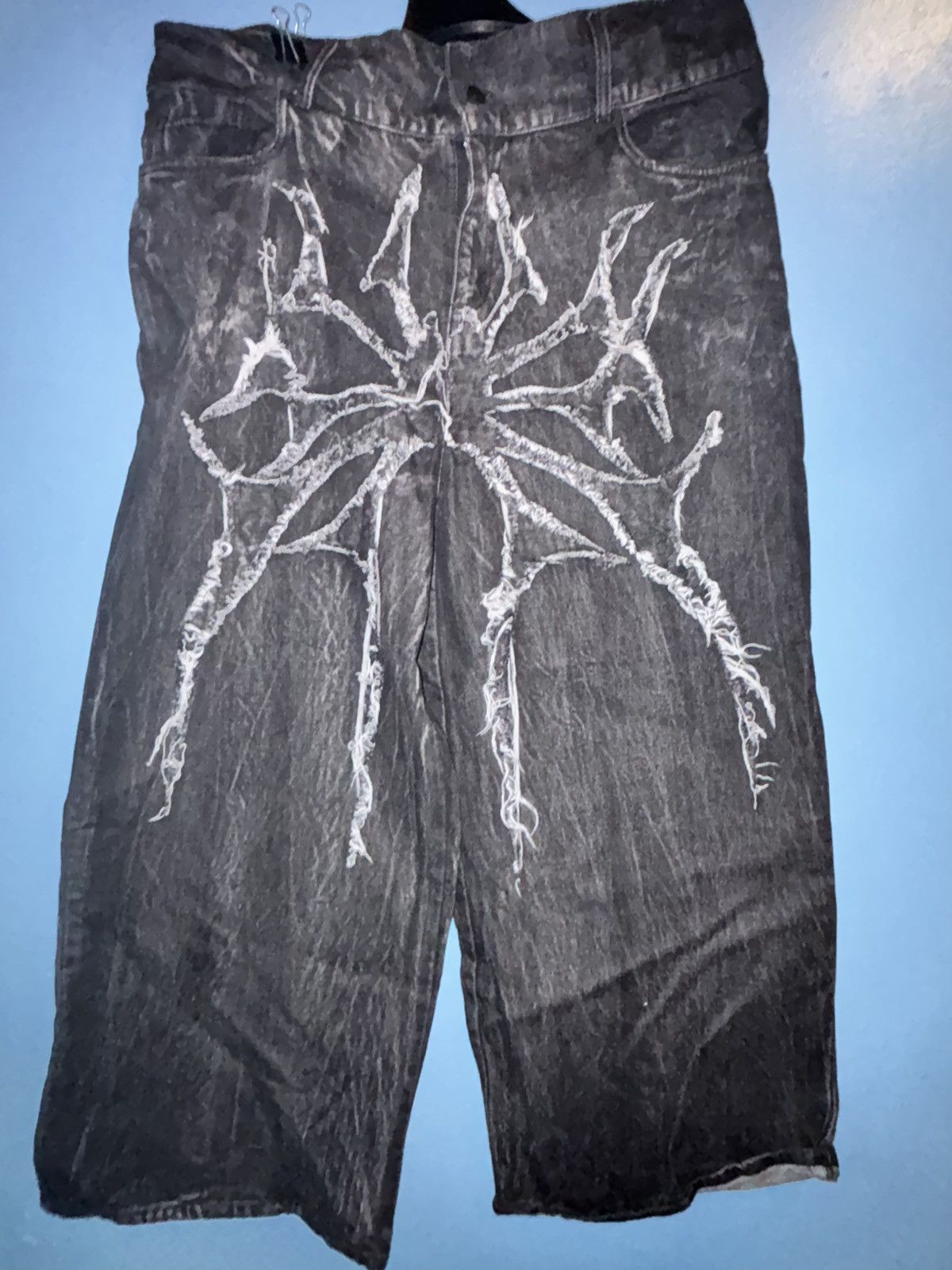 Other Black and white distressed denim jeans Size US 38 / EU 54 - 1 Thumbnail