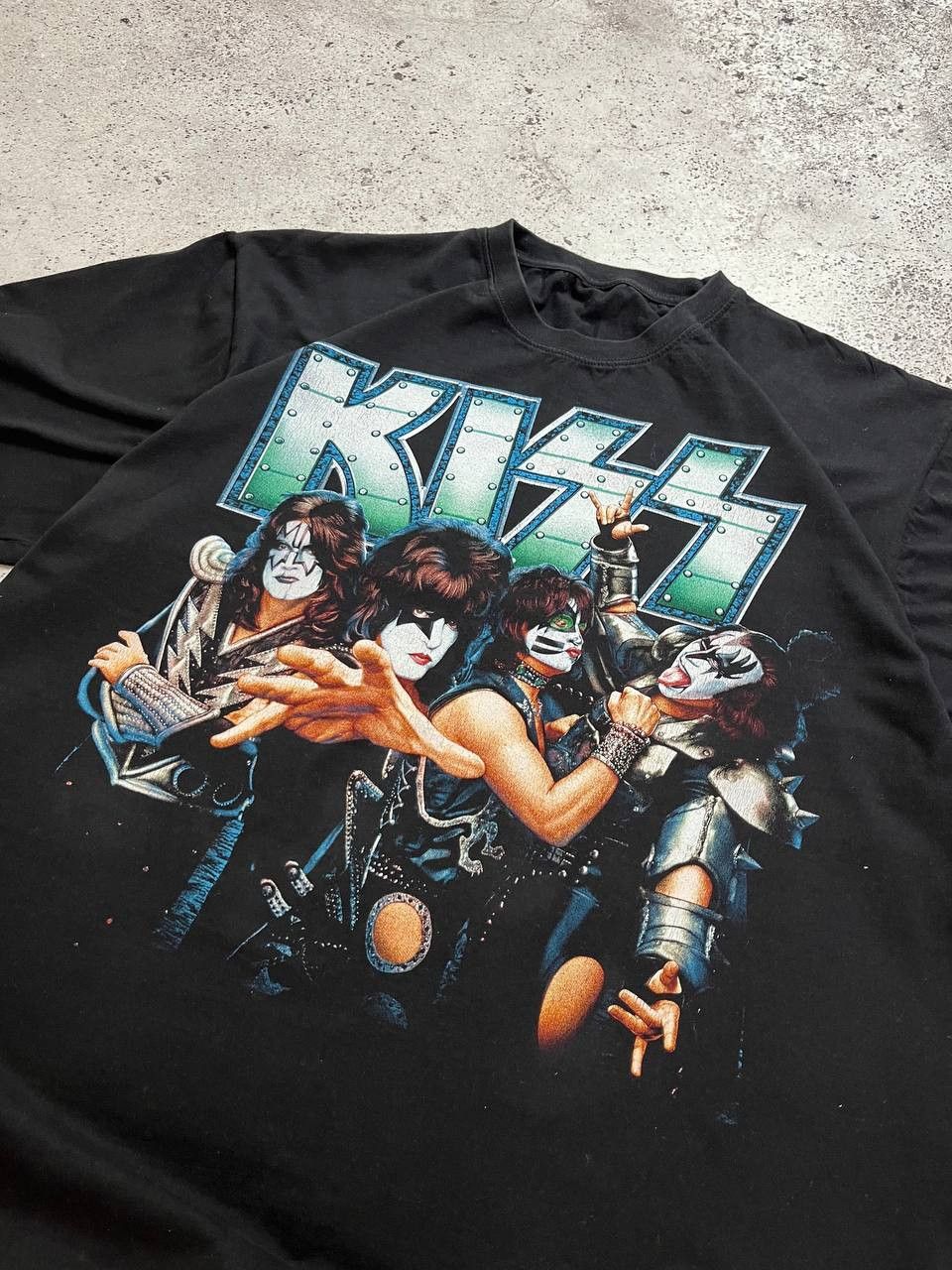 Band Tees Vintage Kiss T-Shirt 1990`s Oversized Fit Size US XL / EU 56 / 4 - 2 Thumbnail