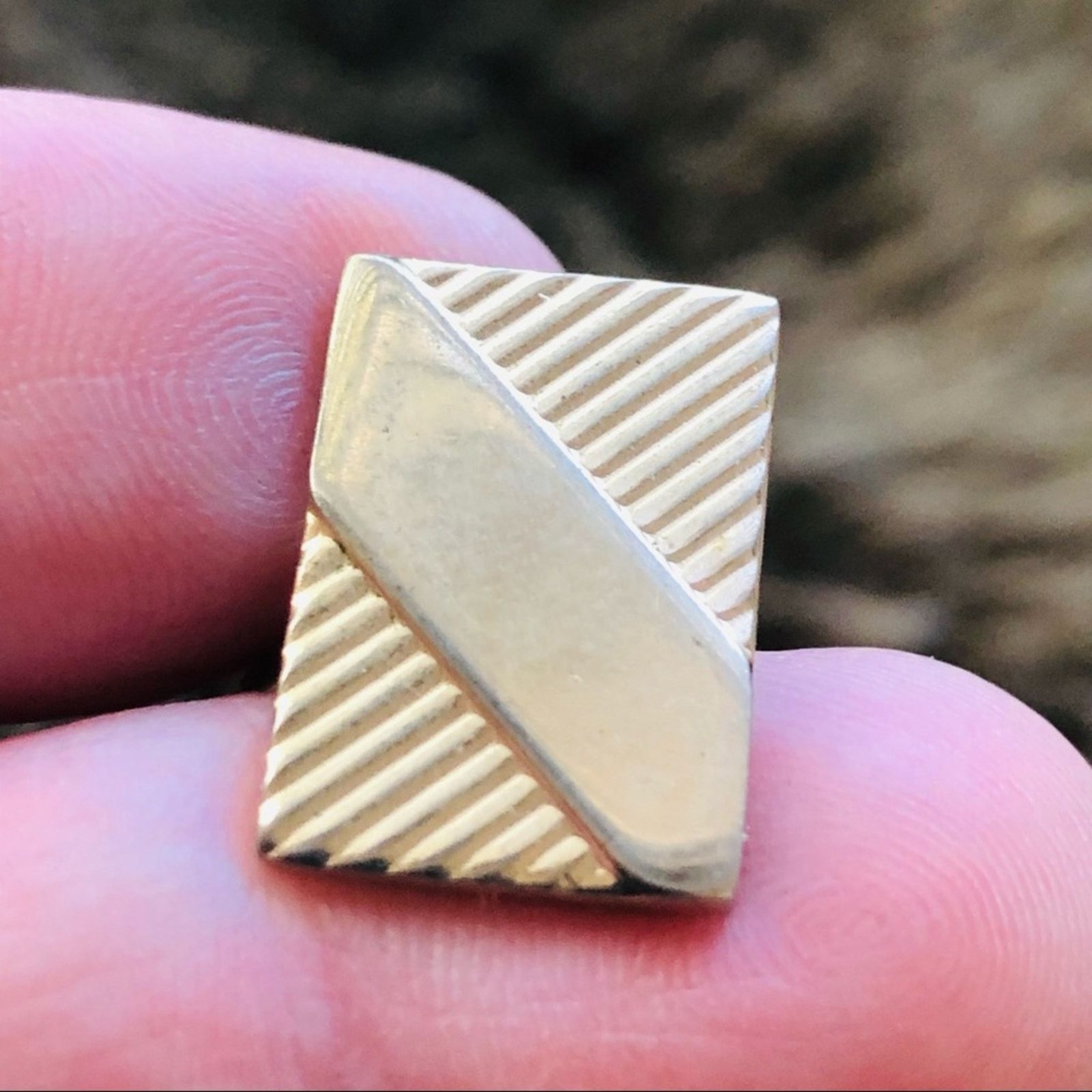 Vintage Vintage men’s gold plated rectangular cuff links Size ONE SIZE - 6 Thumbnail