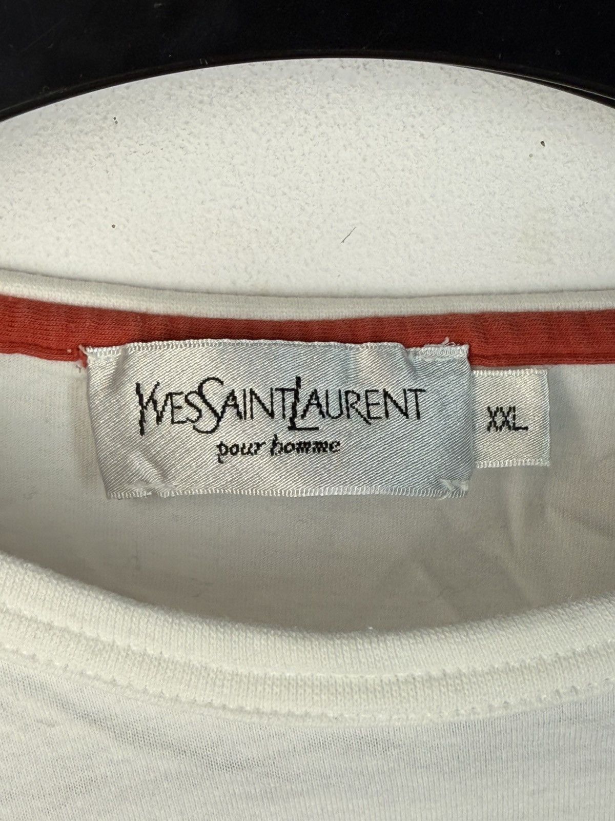 Yves Saint Laurent White YSL T-shirt Big Logo Size US XL / EU 56 / 4 - 5 Thumbnail