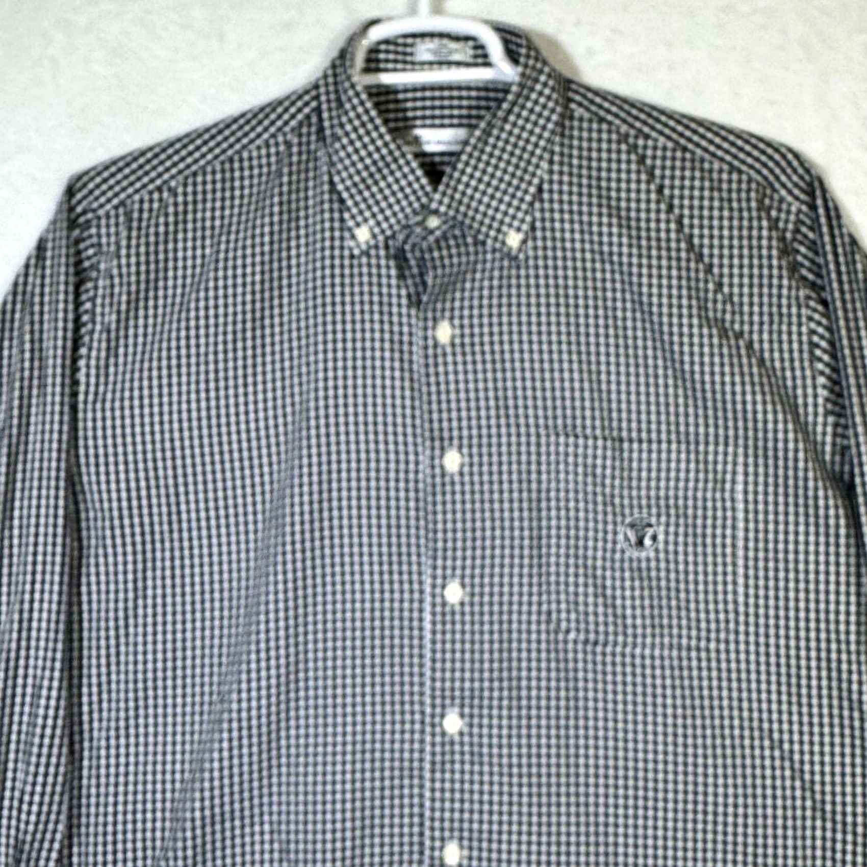 Peter Millar Peter Millar Shirt Mens Large Black Gingham Button-Down Jack Daniel's Old No 7 Embroidered Chest Pocket Wool/Cotton Silk Blend Vintage? No Size US L / EU 52-54 / 3 - 4 Thumbnail