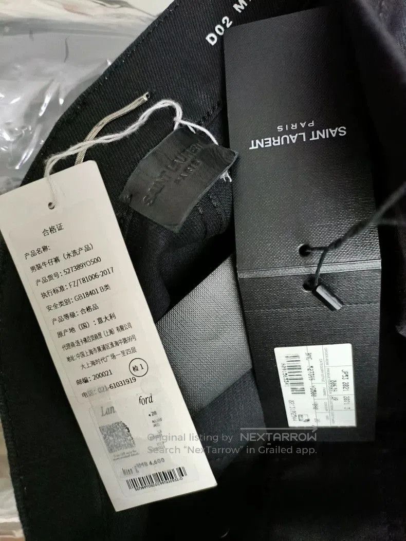 Saint Laurent Paris SAINT LAURENT D02 Black Denim Jeans 28. Size US 28 / EU 44 - 8 Thumbnail