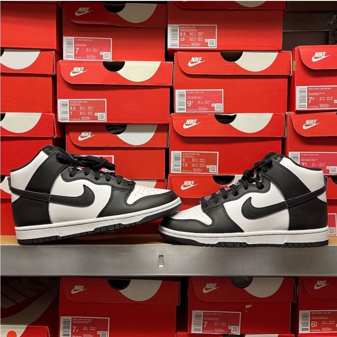 box 靴 Black Dunk High Nike