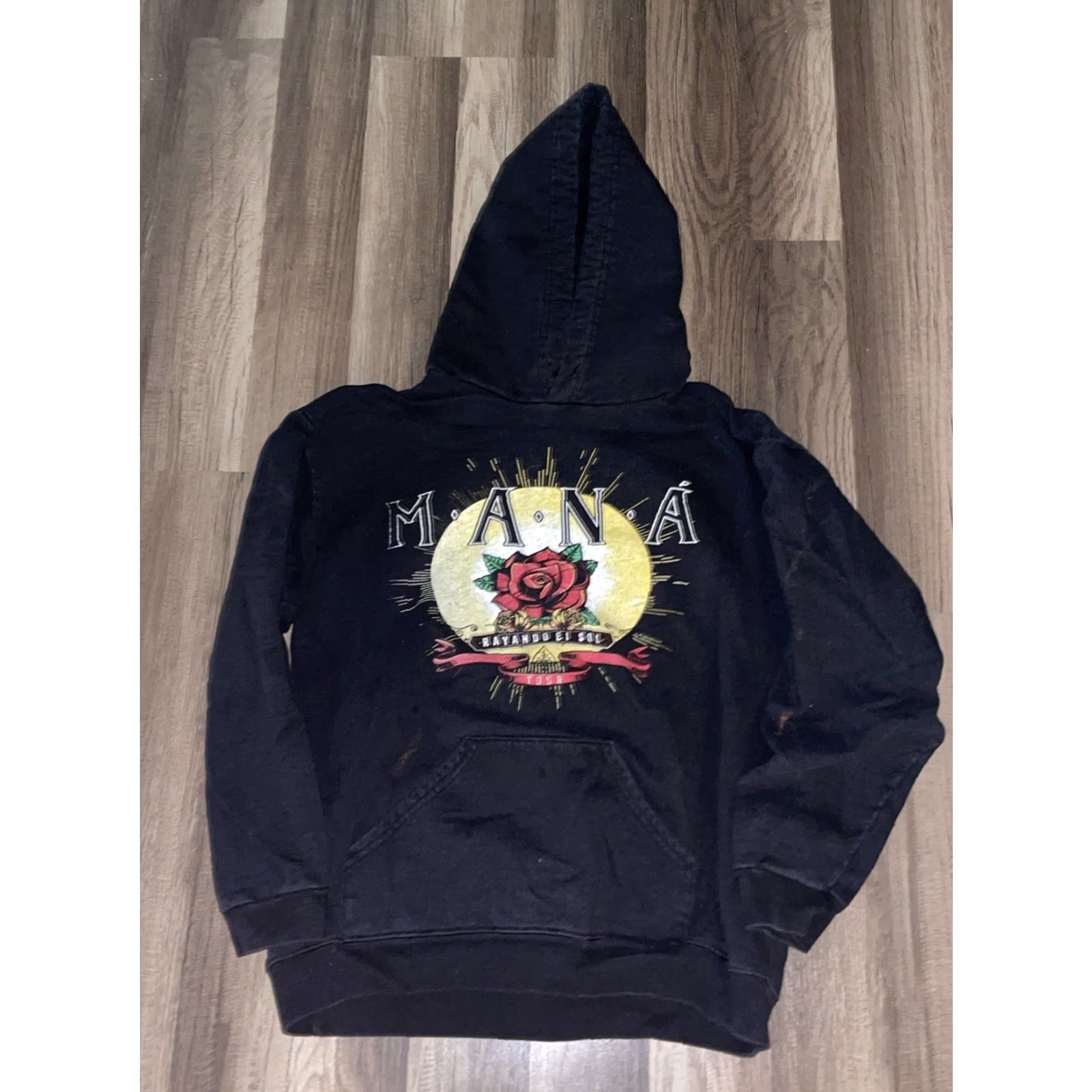 Vintage Mana Tour Hoodie Sweatshirt Black Small Mens S Pullover Hoodie Size US S / EU 44-46 / 1 - 2 Thumbnail