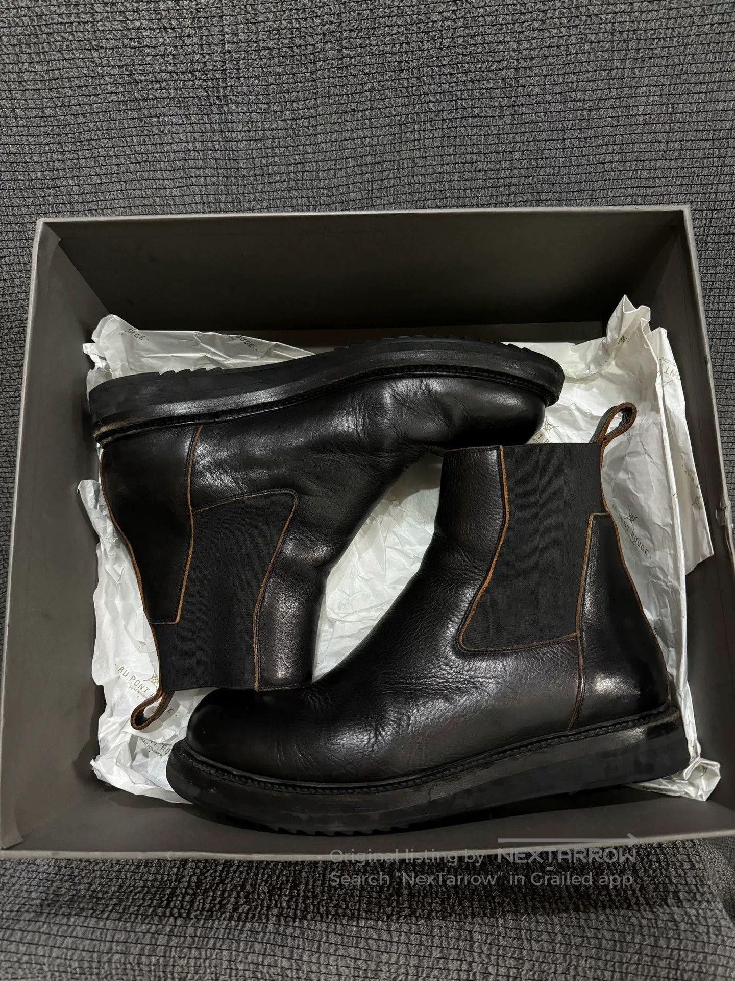 Rick Owens RICK OWENS Black Leather Heeled Sliver Boots | Grailed
