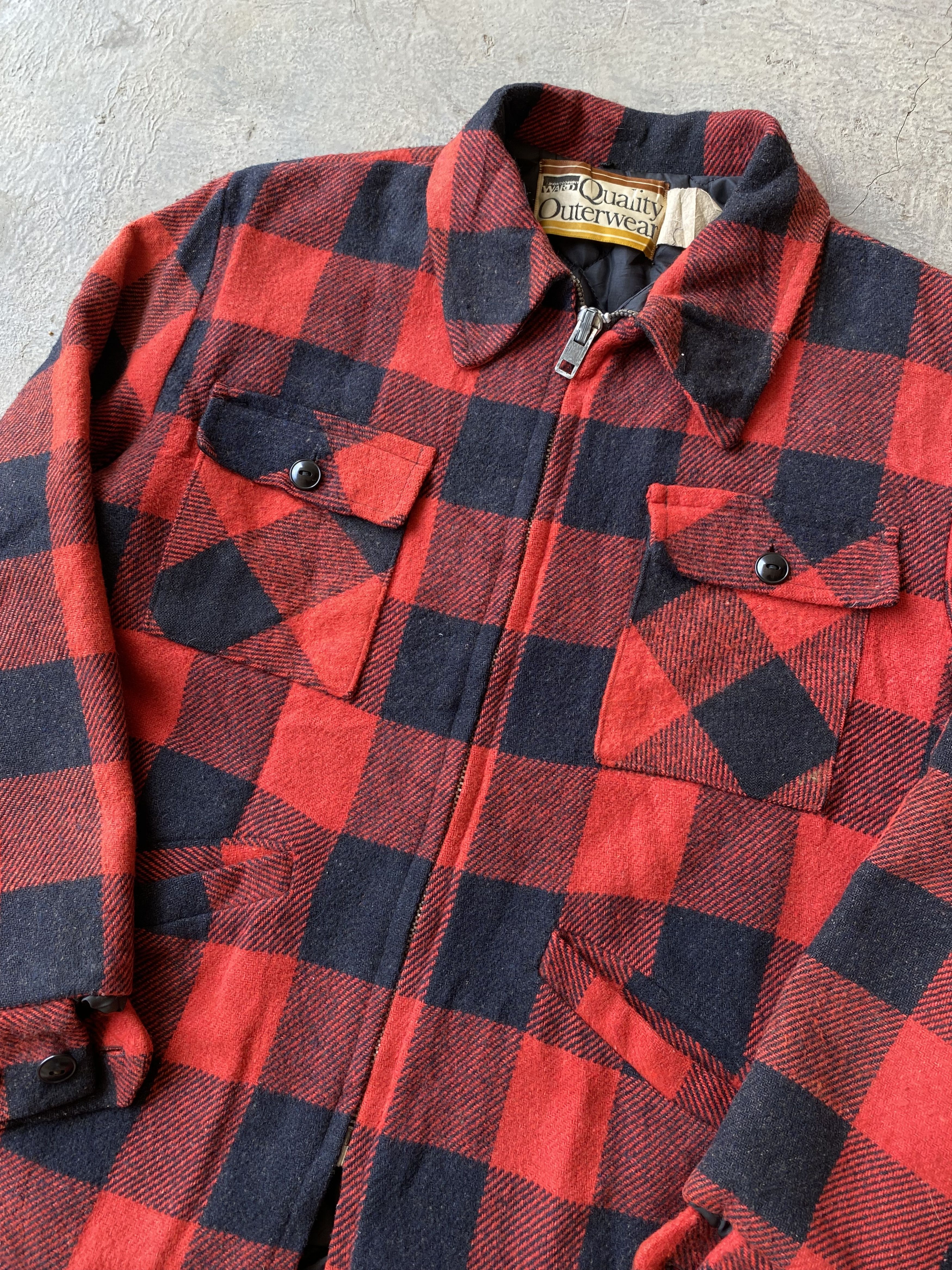 Original Montgomery × Vintage Vintage montgomery ward plaid wool jacket Size US L / EU 52-54 / 3 - 2 Thumbnail
