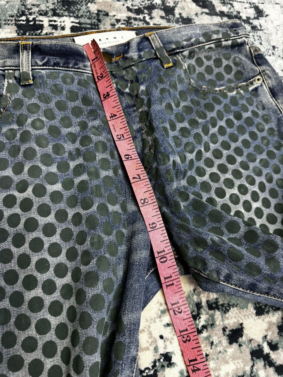 Marni VINTAGE MARNI POLKADOT PRINT CIGARETTE JEANS PANTS SIZE 34 Size 34" / US 12 / IT 48 - 9 Thumbnail