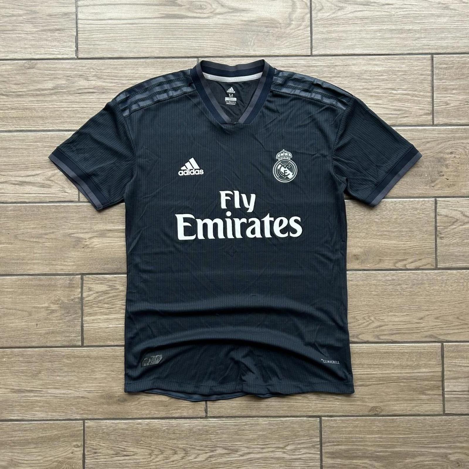 Y2K Real Madrid 2018 2019 Away Black Jersey Adidas Soccer