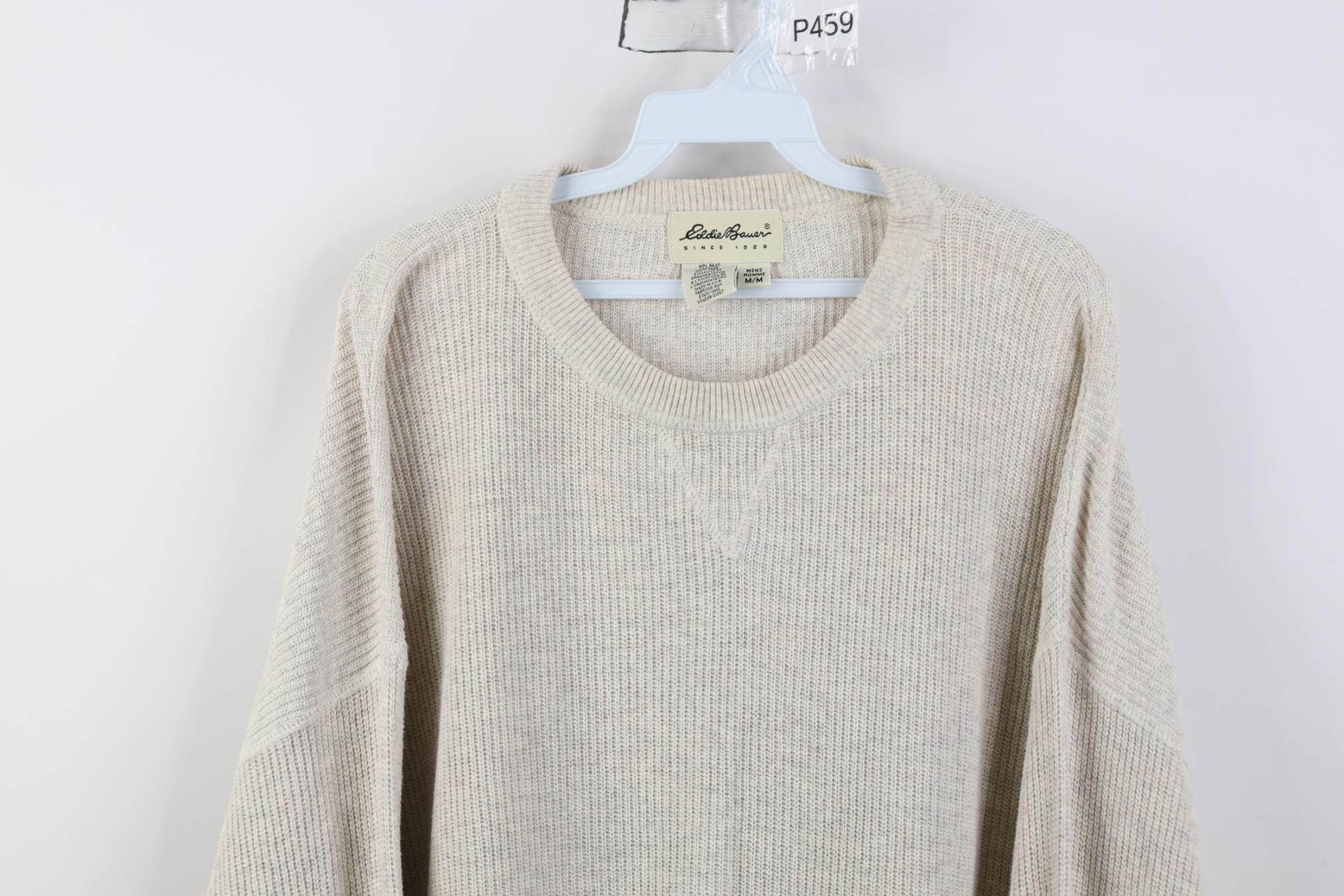 Eddie Bauer Vintage 90s Eddie Bauer Knit Sweater Oatmeal Brown USA Size US M / EU 48-50 / 2 - 2 Thumbnail