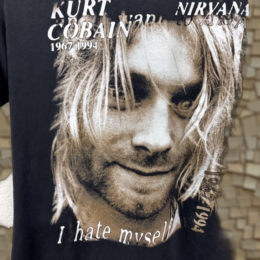 90S 襤褸 フェード  Cobain T-shirt XL相当 90S 襤褸 フェード Kurt Cobain T-shirt XL相当