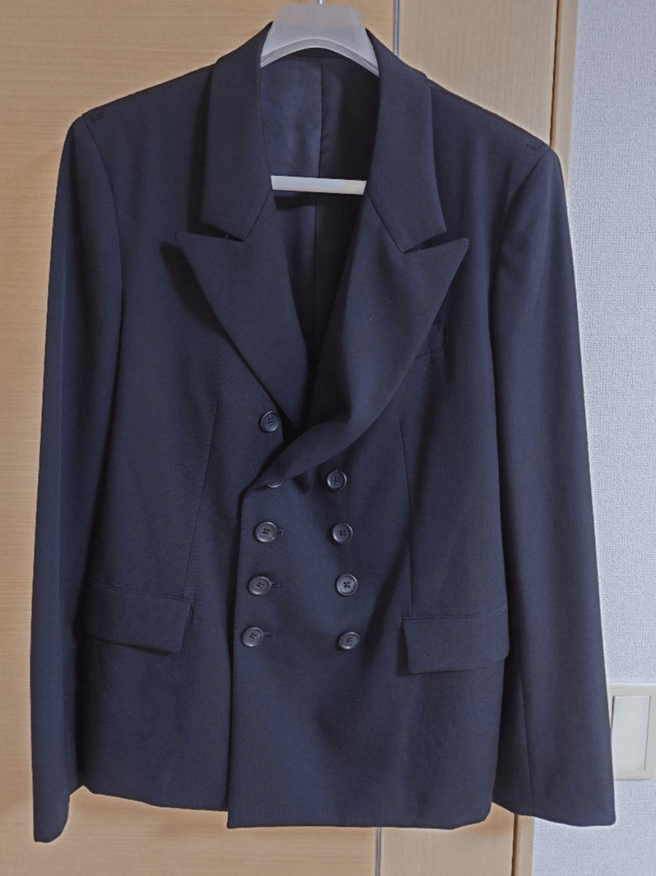 Yohji Yamamoto Yohji Yamamoto Pour Homme 10BUTTON DOUBLE BREASTED JACKET Size US M / EU 48-50 / 2 - 8 Thumbnail