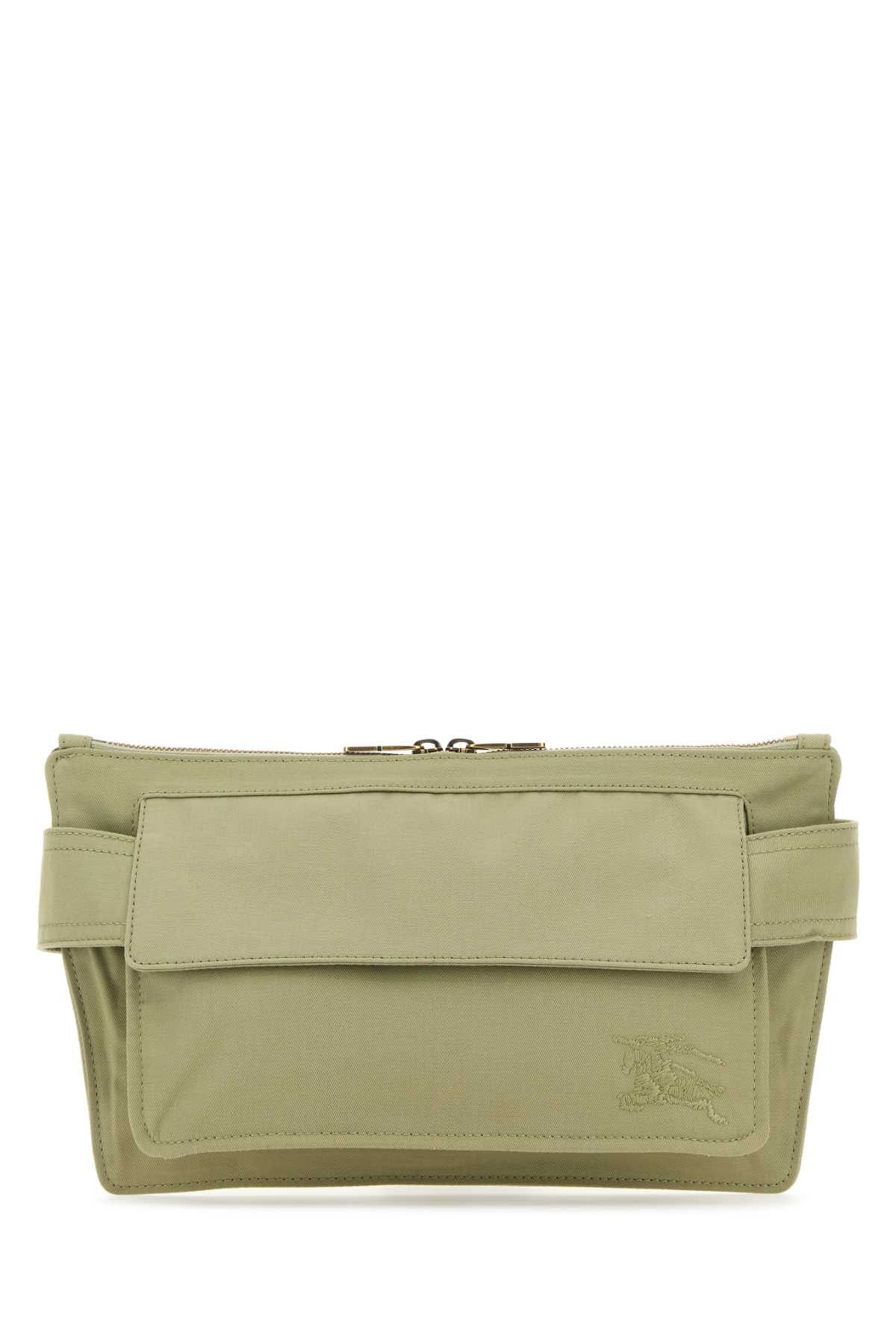 image of Burberry Sage Green Canvas Trench Belt Bag, Men's