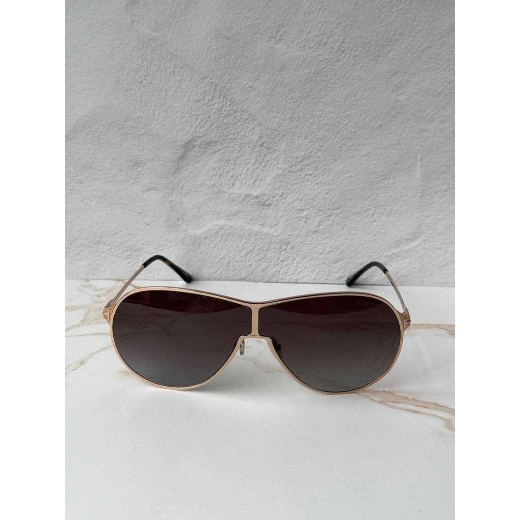 Tom Ford NEW Tom Ford FT1174 Gaia Mask Sunglasses in Rose Gold Size ONE SIZE - 4 Thumbnail