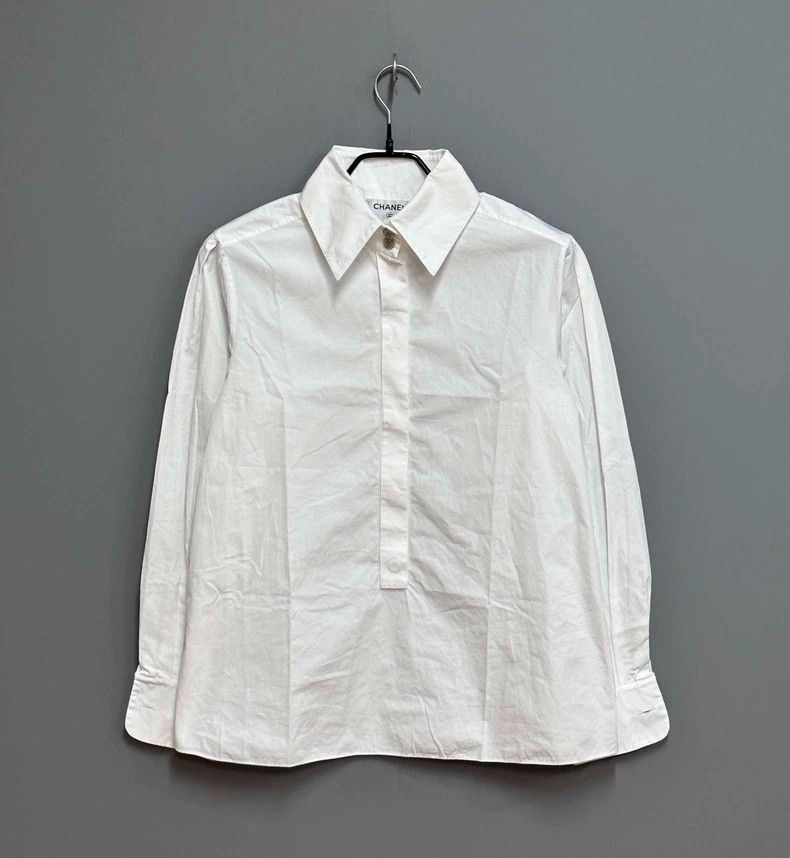 Chanel White Chanel Long Sleeve Shirt- DMC Size US S / EU 44-46 / 1 - 1 Thumbnail