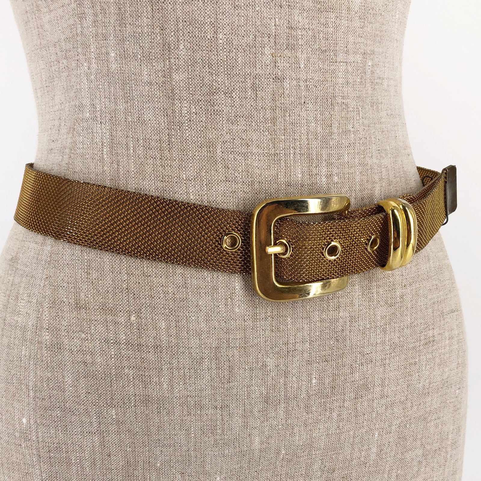 Vintage 90s gold metal mesh belt 1990s vintage Size ONE SIZE - 5 Thumbnail