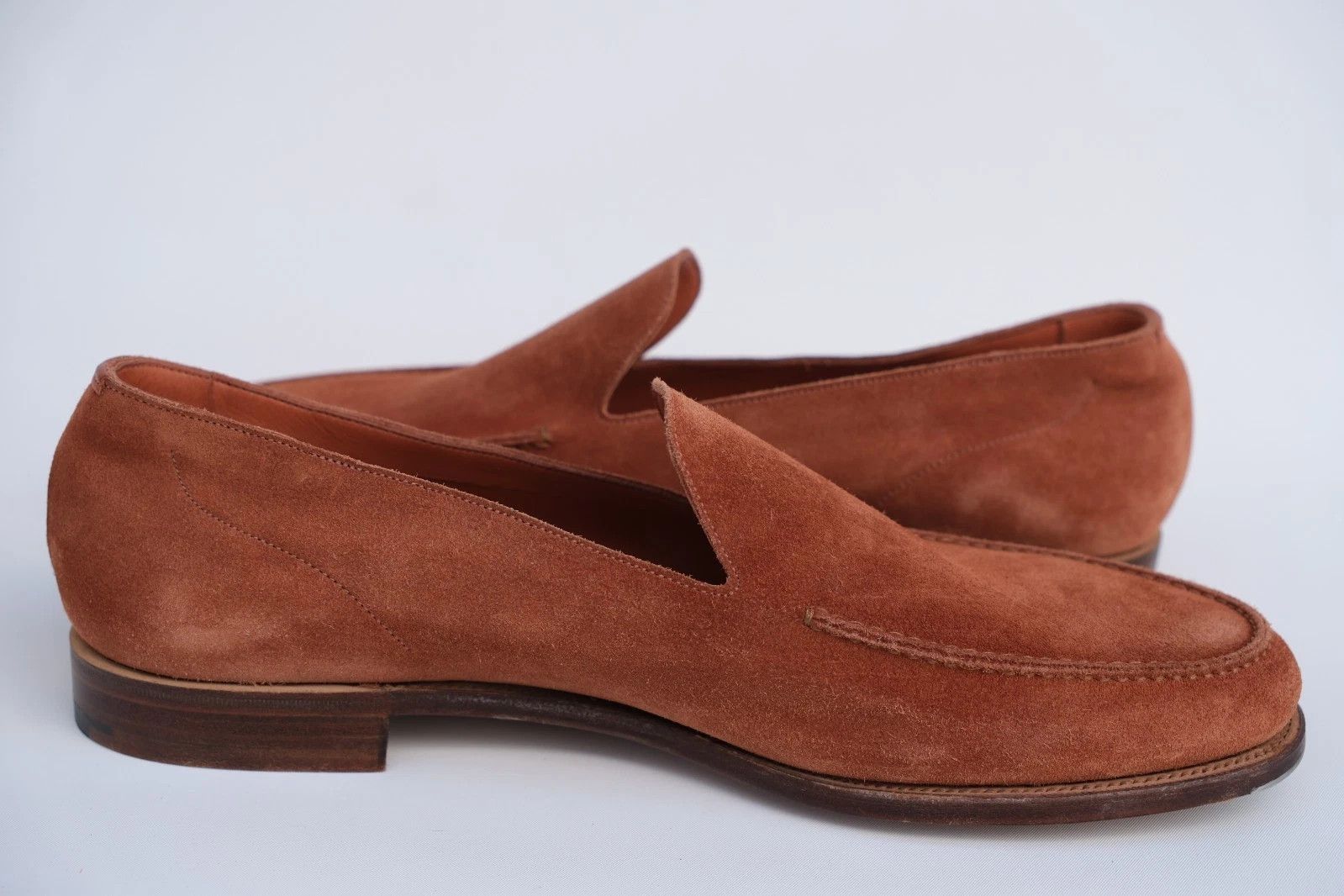 Edward Green New Edward Green Hampton Salmon Suede Loafers UK 10.5 /US 11 Size US 11 / EU 44 - 5 Thumbnail