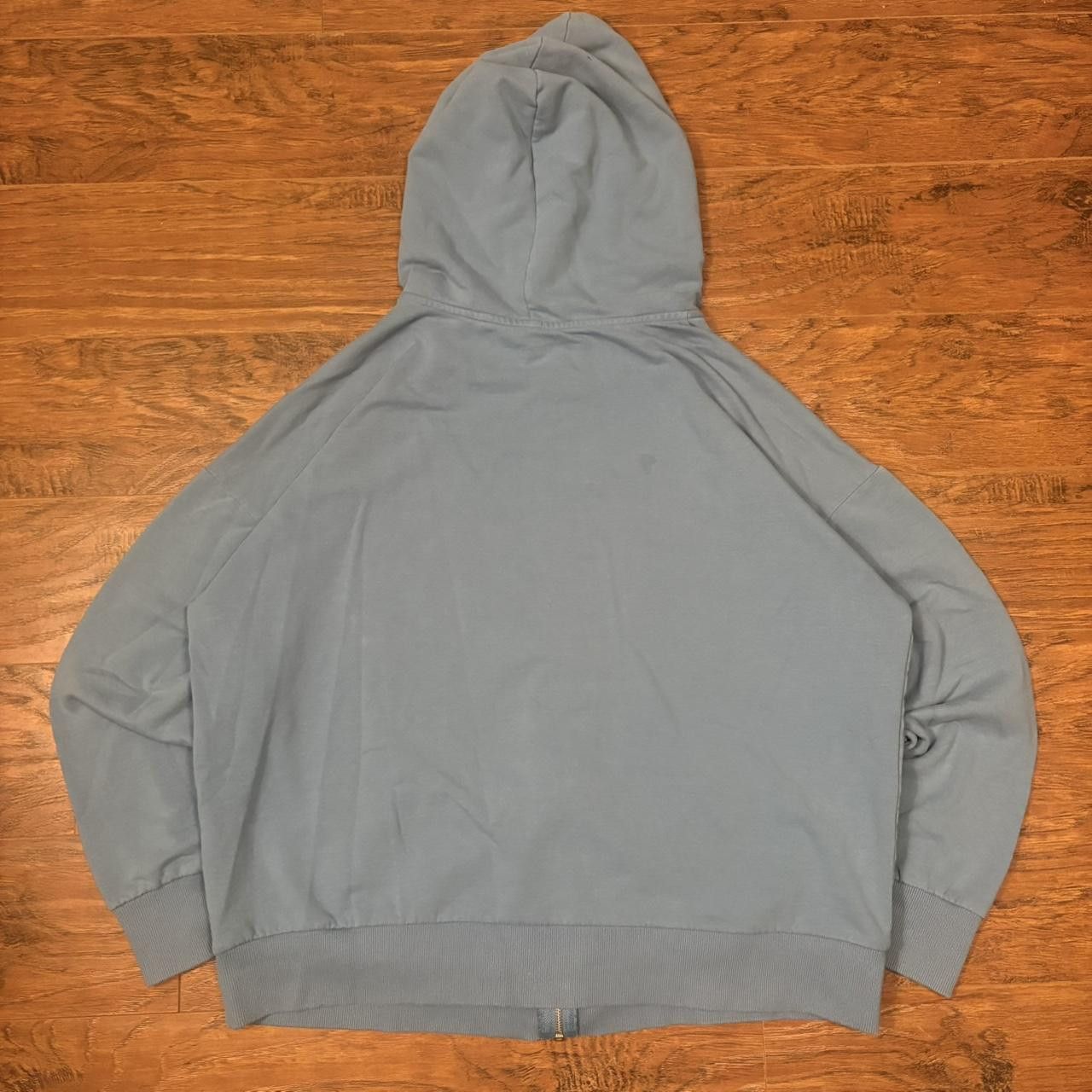 Vintage Crazy Vintage Y2K/2000s Blank Light Blue Baby Blue Zipup Hoodie! Size US XXL / EU 58 / 5 - 2 Thumbnail