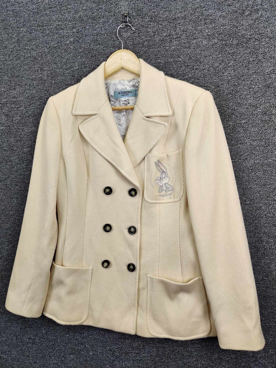 Iceberg Vintage 90's Iceberg History Bug Bunny Double Breasted Coat Size US M / EU 48-50 / 2 - 2 Thumbnail