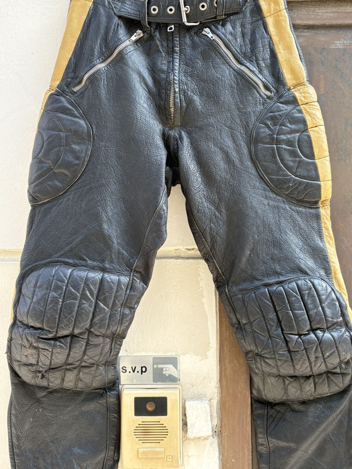 Vintage Leather motorcycle pants Size US 28 / EU 44 - 3 Thumbnail