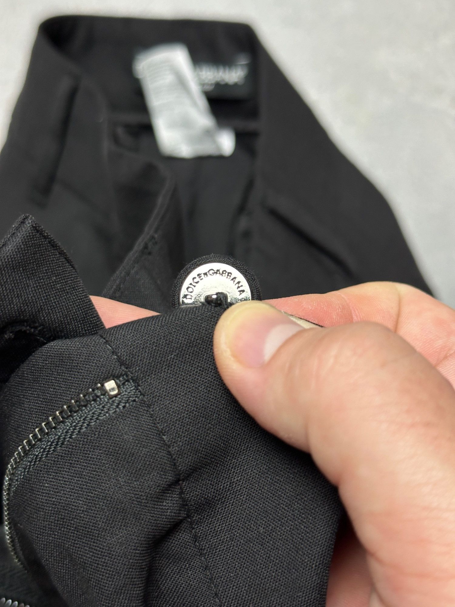Dolce & Gabbana Black Pleated Trousers Size 42 Zip Ankle 90s