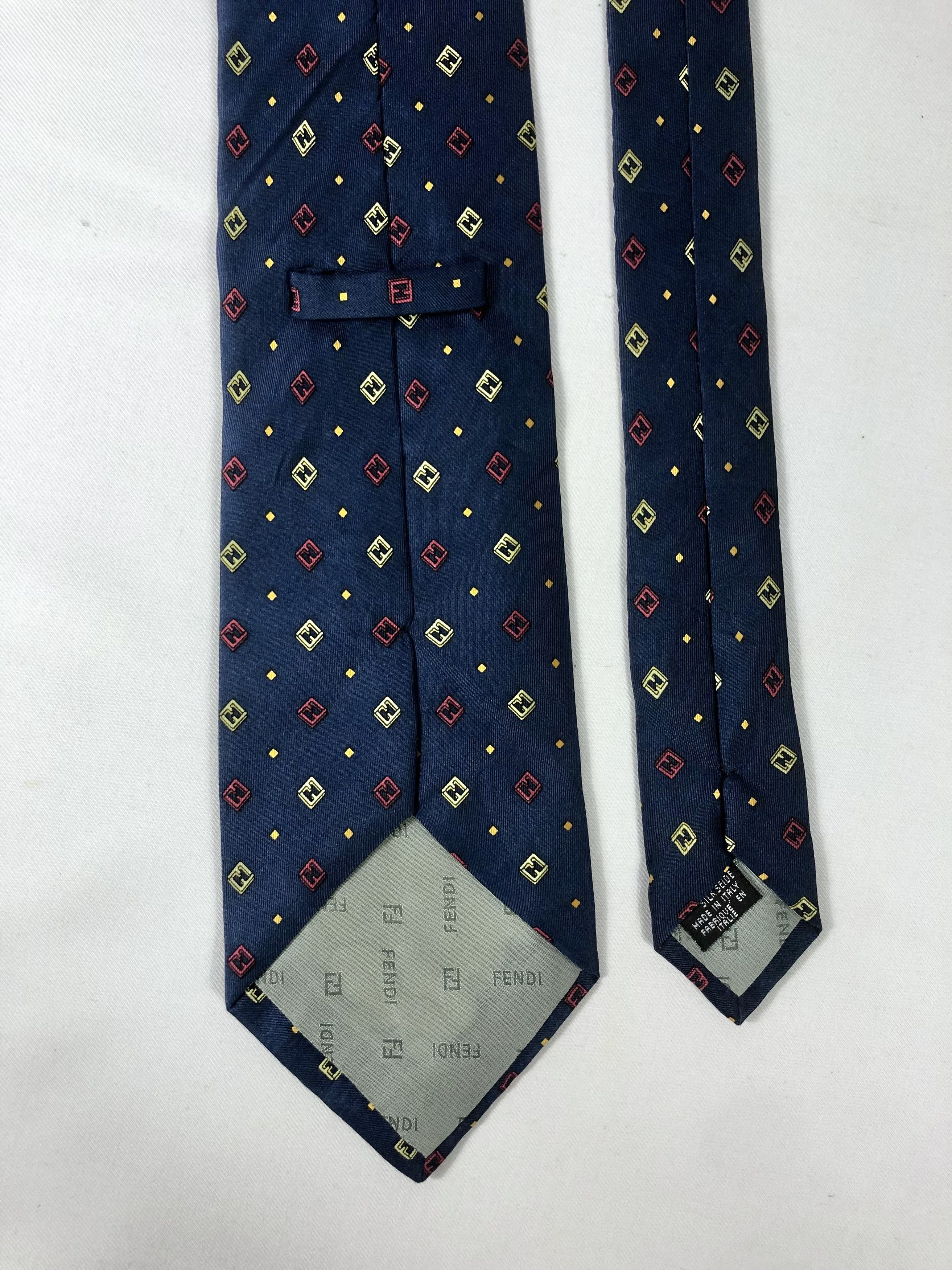 Fendi Rare Fendi Cravatte Monogram Silk Tie Made in Italy Size ONE SIZE - 5 Thumbnail