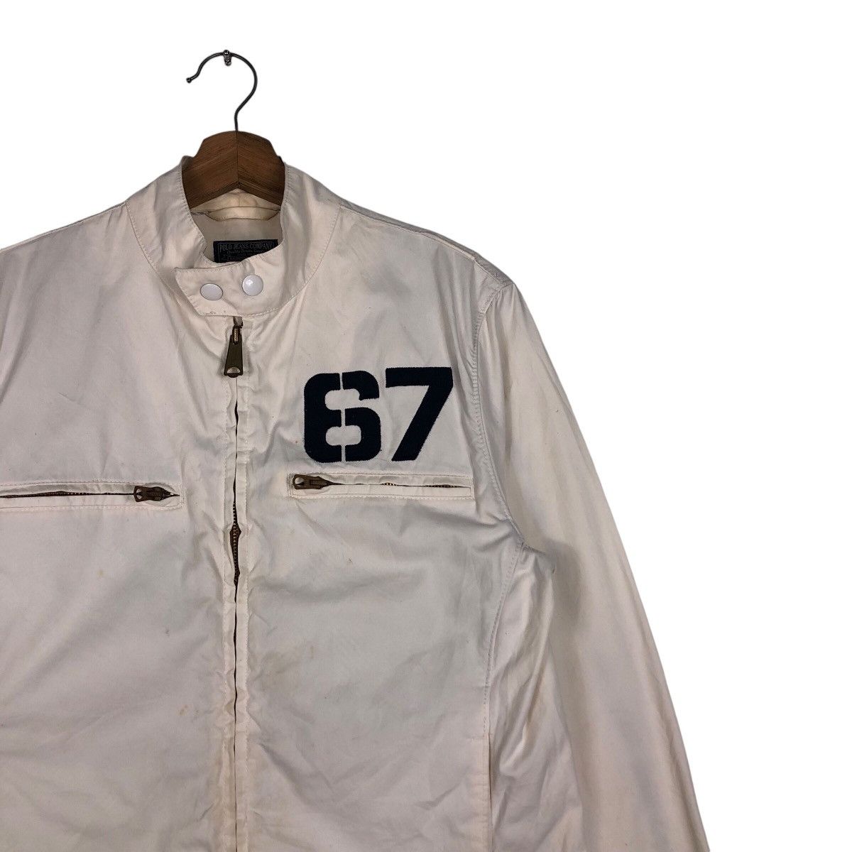 Polo Ralph Lauren Biker Jacket Zipper Ralph Lauren Mfg Polo Jeans Company Flag Size US M / EU 48-50 / 2 - 7 Thumbnail